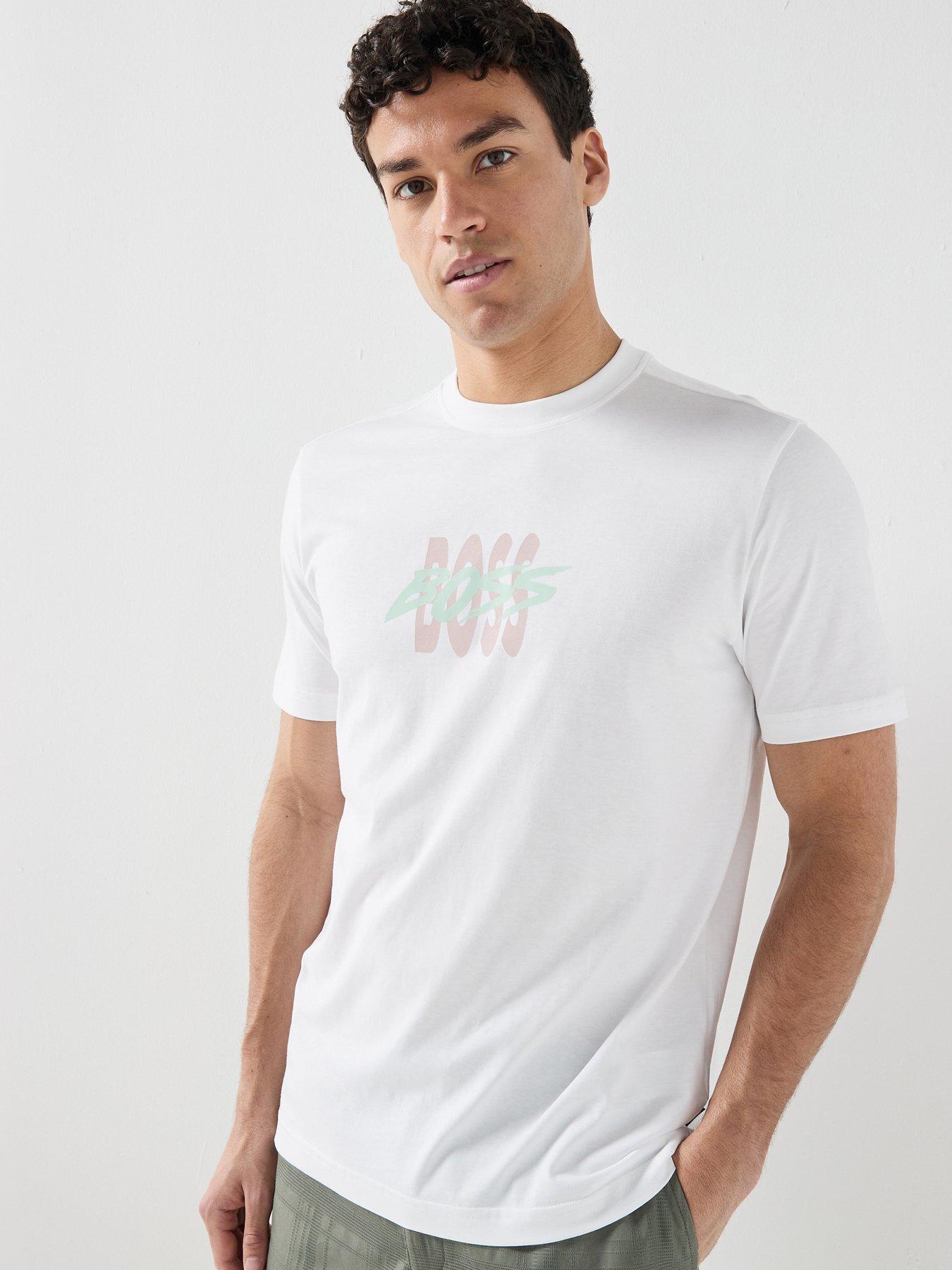 Image 1 of 4 of BOSS Logo Relaxed Fit T-Shirt - White