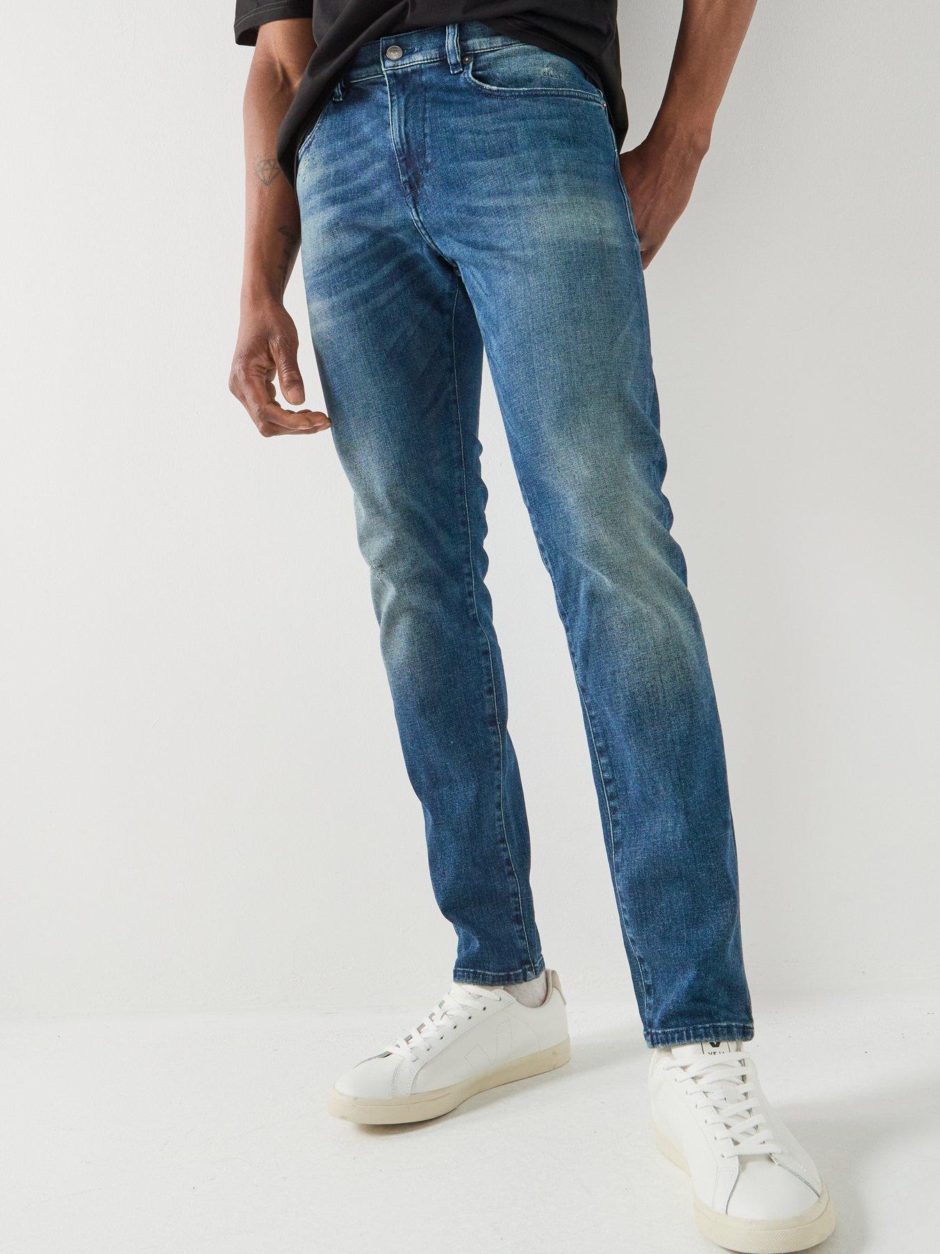 Image 1 of 5 of Diesel Diesel D-strukt Slim Fit Distressed Jeans - Blue