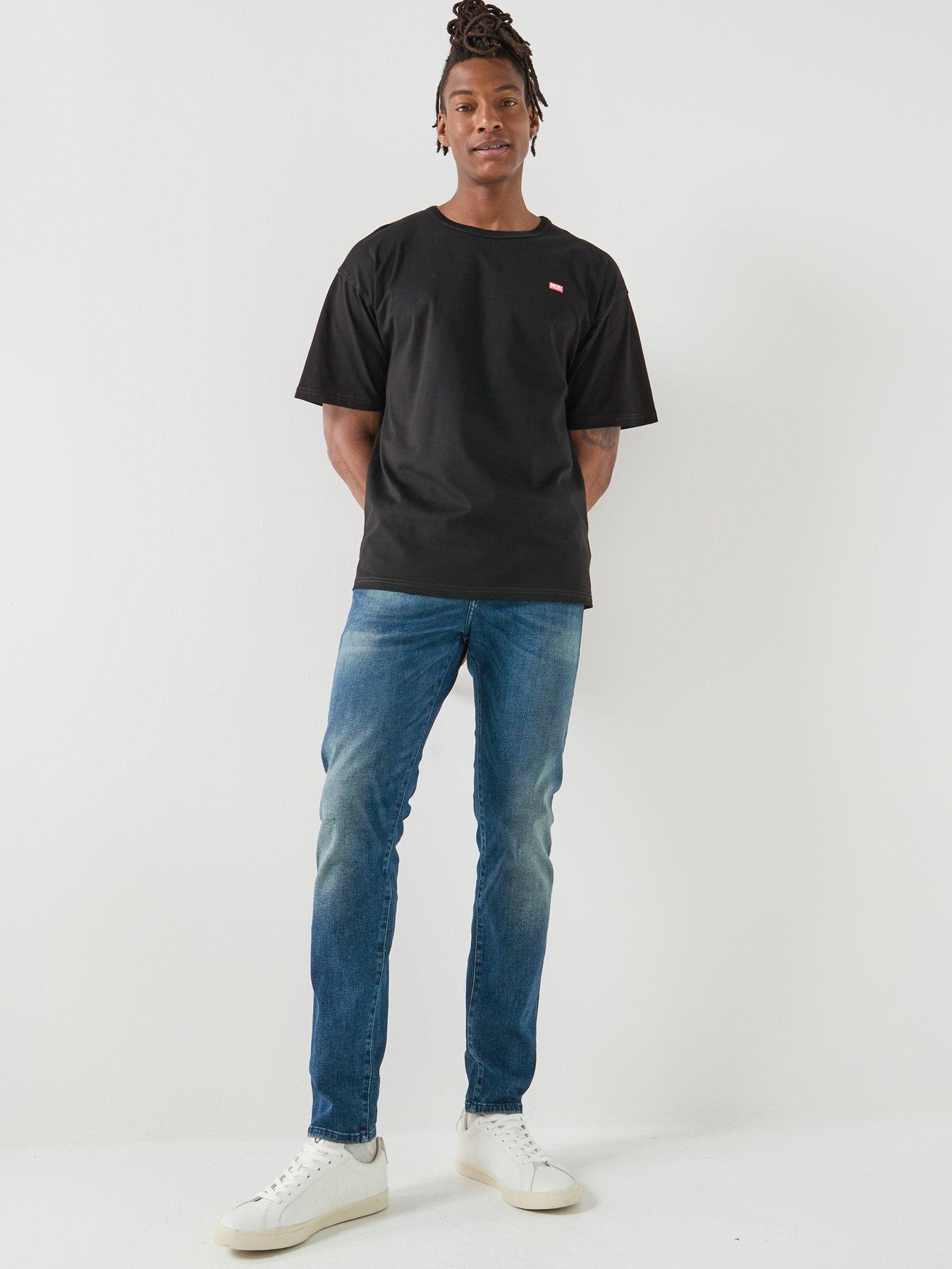 Image 3 of 5 of Diesel Diesel D-strukt Slim Fit Distressed Jeans - Blue
