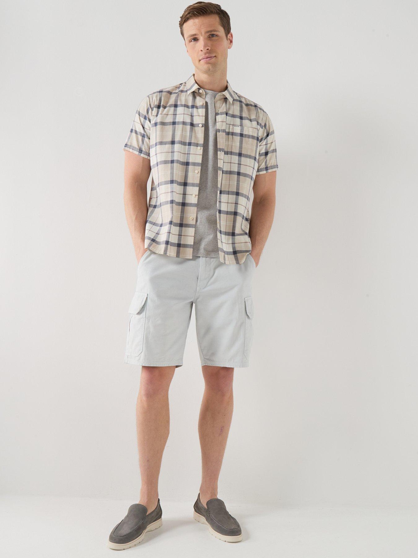 Image 3 of 6 of Barbour Gordon Regular Fit Short Sleeve Shirt - Beige