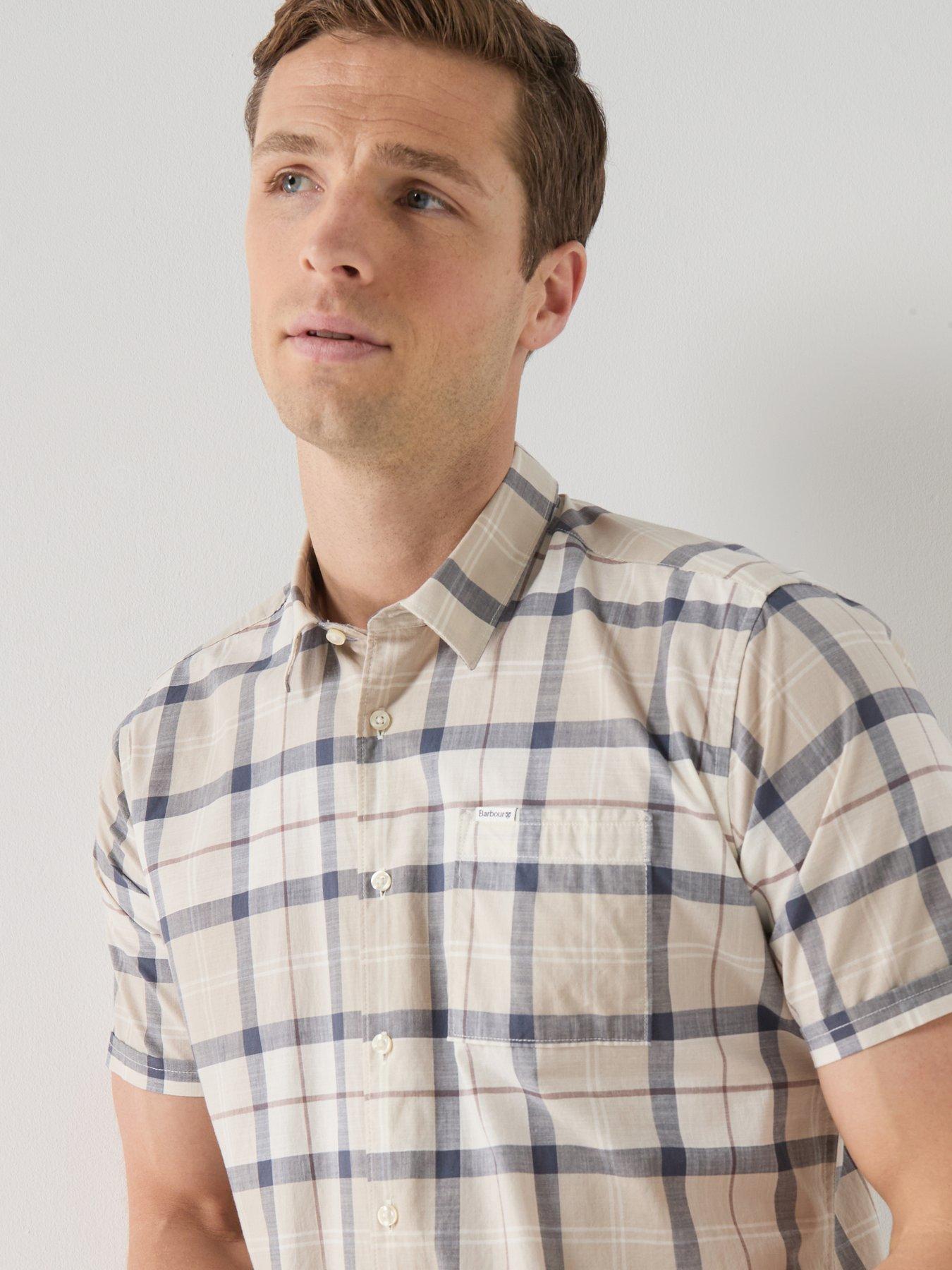 Image 4 of 6 of Barbour Gordon Regular Fit Short Sleeve Shirt - Beige