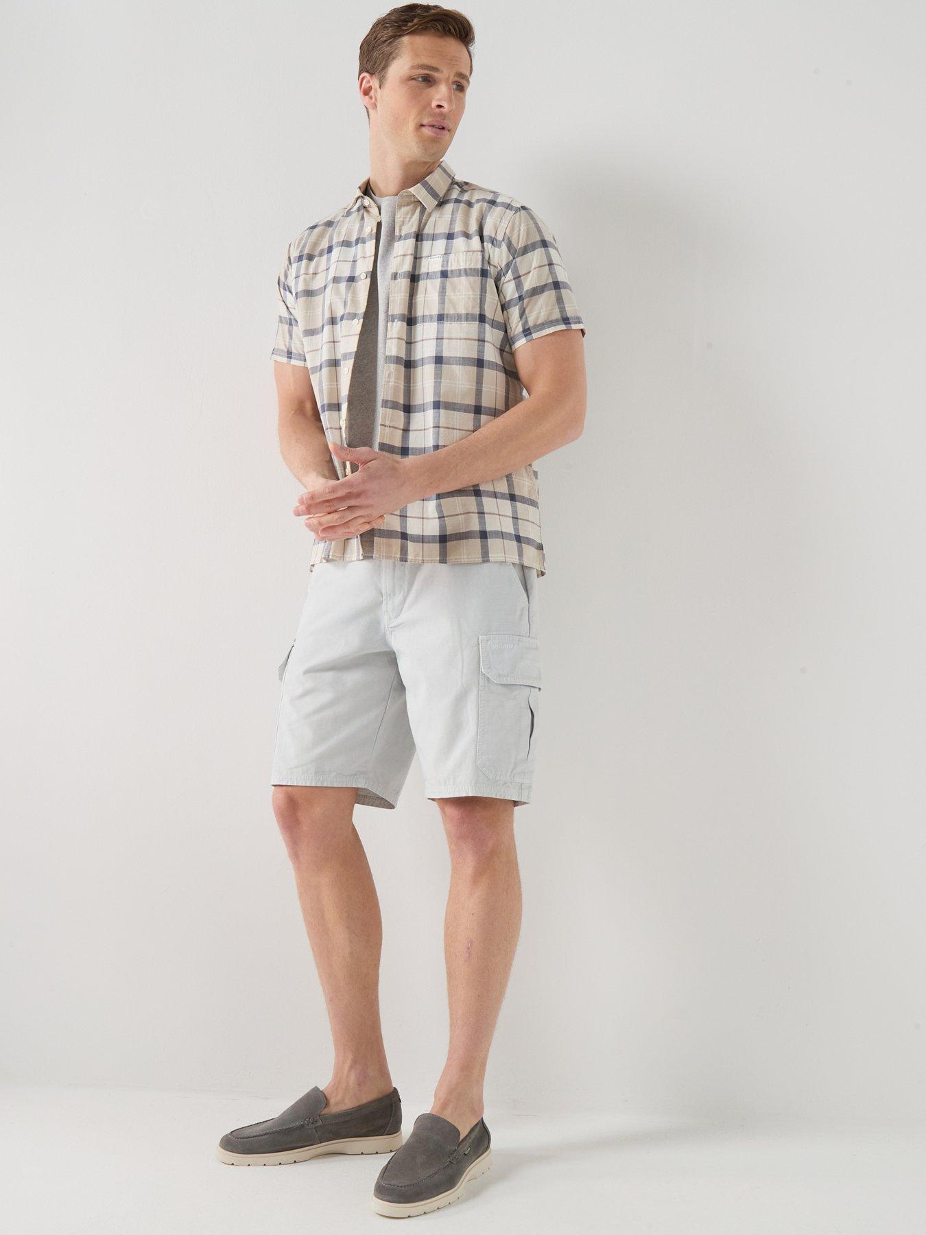 Image 5 of 6 of Barbour Gordon Regular Fit Short Sleeve Shirt - Beige