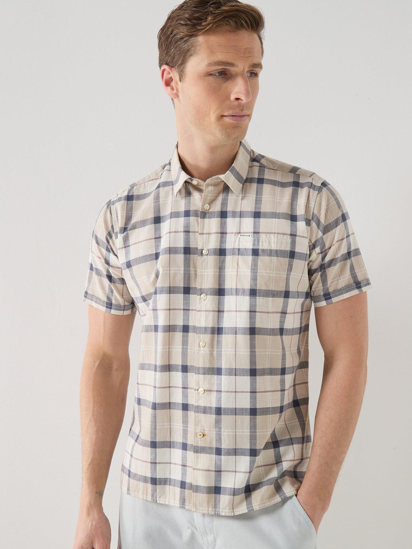 Image 6 of 6 of Barbour Gordon Regular Fit Short Sleeve Shirt - Beige