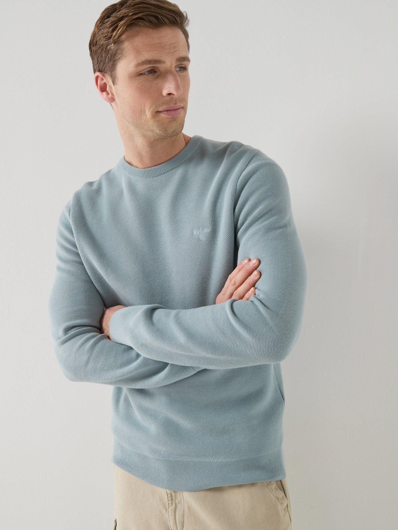 barbour-essential-honeycomb-crew-neck-knitted-jumper-light-blue
