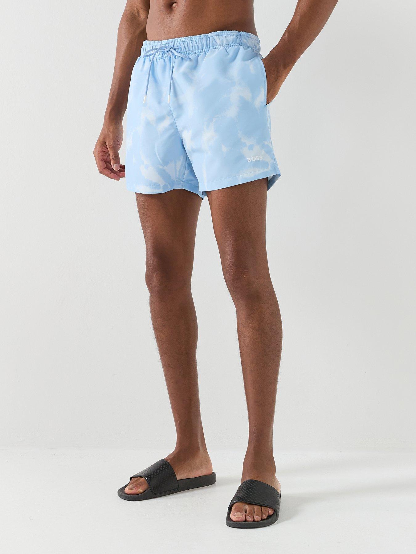 BOSS Boss Lionfish Printed Swim Shorts - Light Blue