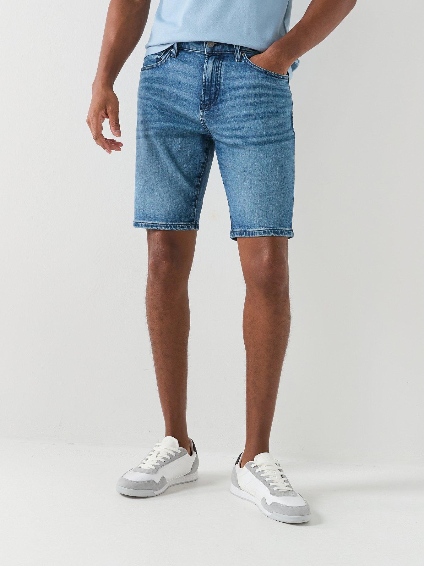 BOSS Boss Re.maine Bo Regular Fit Denim Shorts - Mid Wash