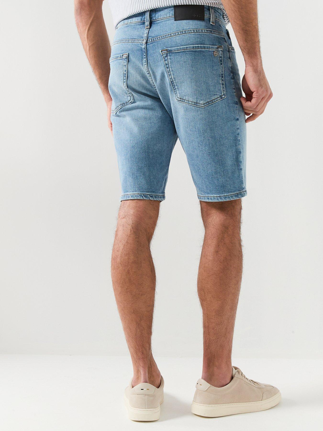 Image 2 of 5 of BOSS ReMaine Bo Regular Fit Denim Shorts - Light Wash