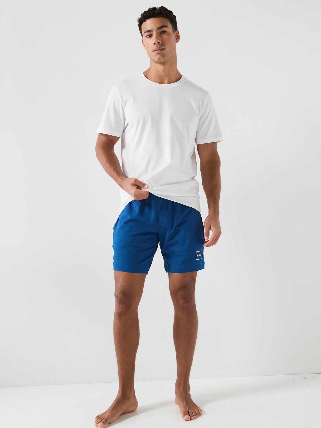 Image 3 of 5 of HUGO Bodywear Laze Loungewear Shorts - Blue