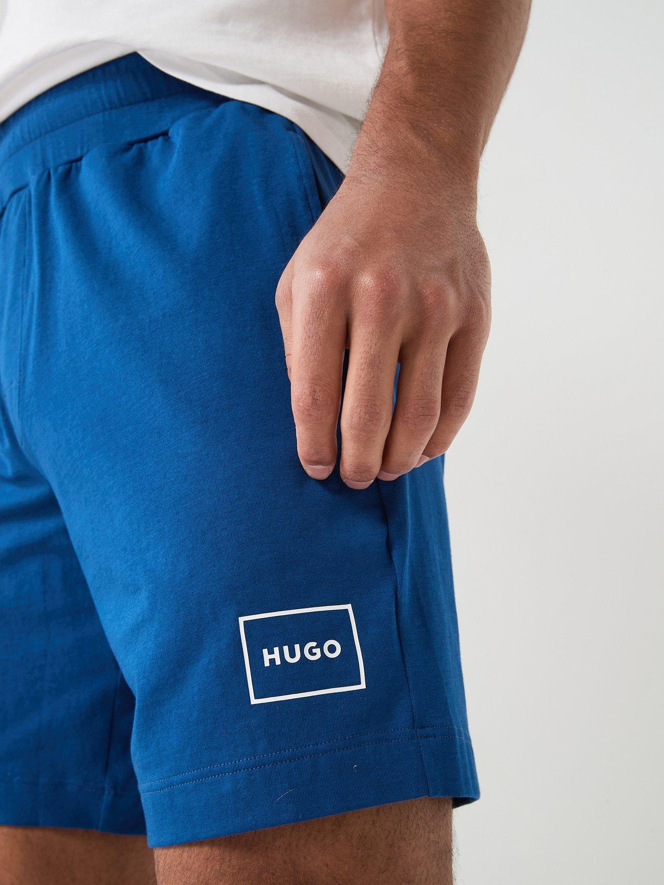 Image 4 of 5 of HUGO Bodywear Laze Loungewear Shorts - Blue