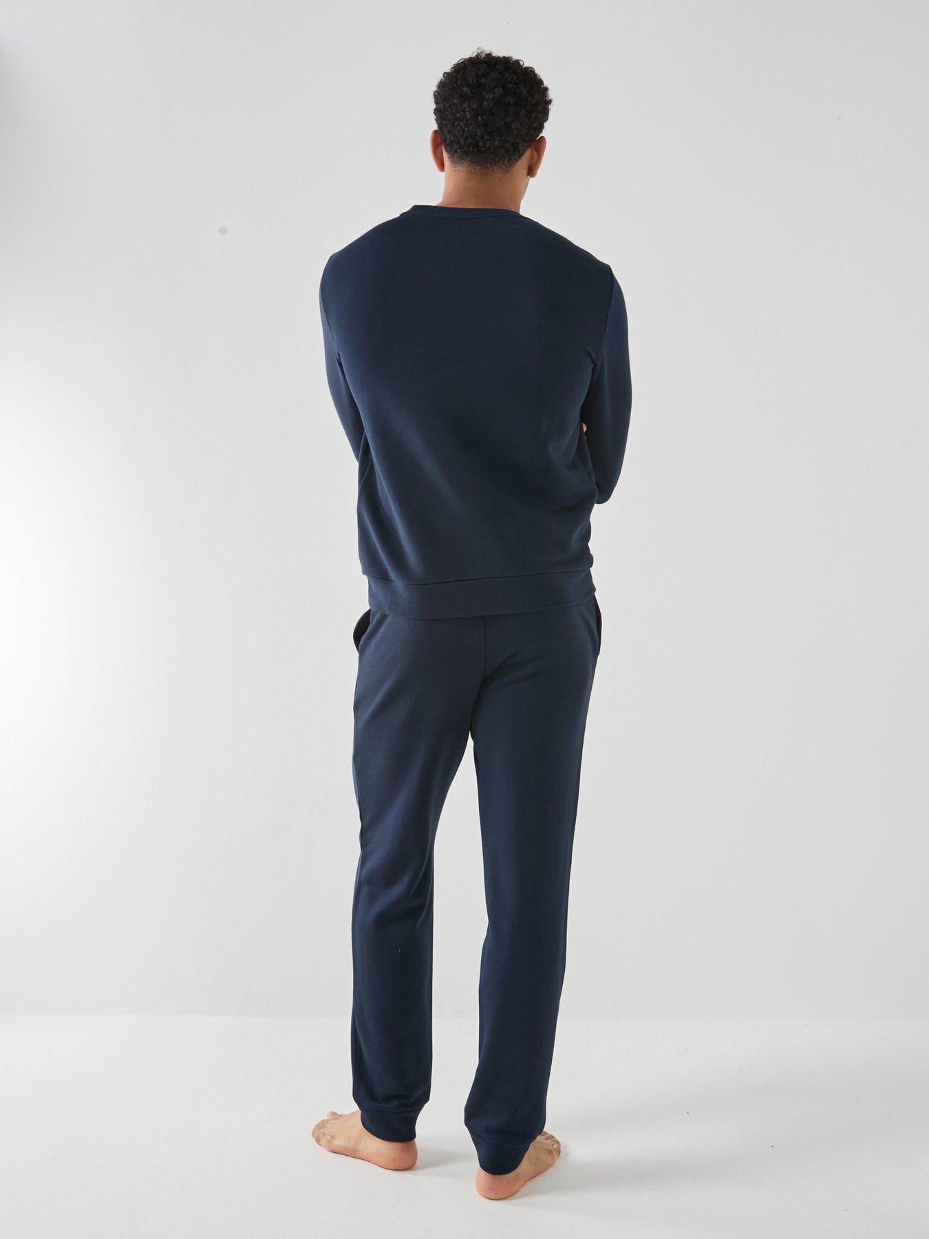 Image 2 of 6 of Emporio Armani Bodywear Terry Modal Loungewear Tracksuit - Dark Blue