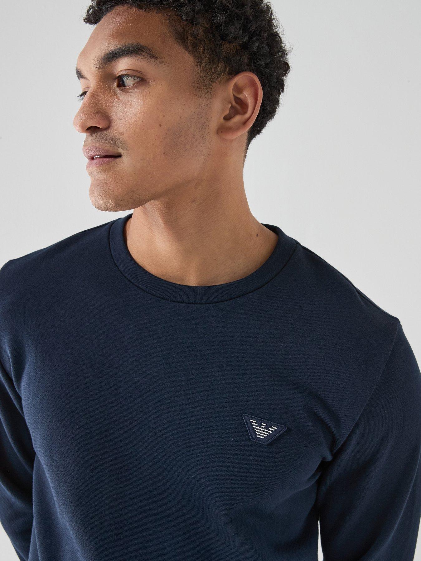 Image 4 of 6 of Emporio Armani Bodywear Terry Modal Loungewear Tracksuit - Dark Blue