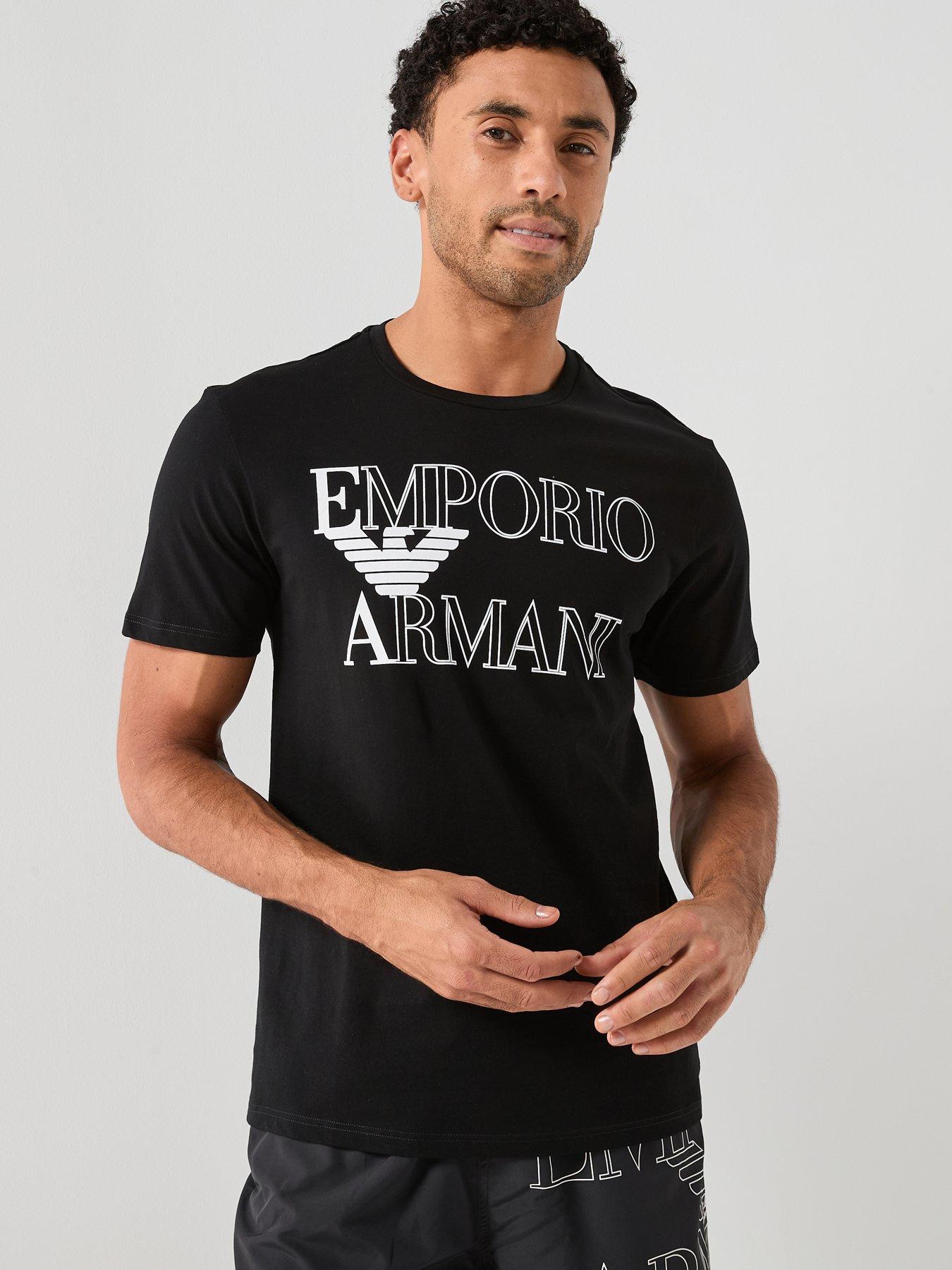Emporio Armani Bodywear Bold Logo Crew Neck T-Shirt - Black