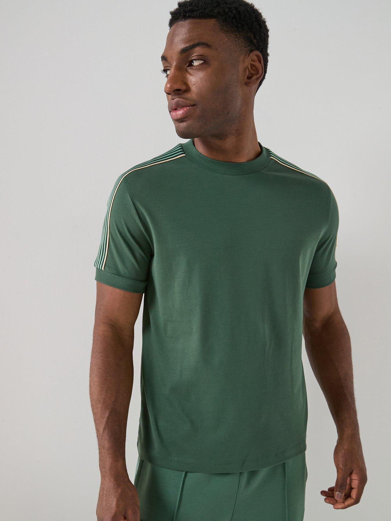 ea7-emporio-armani-train-premium-taped-sleeve-t-shirt-dark-green