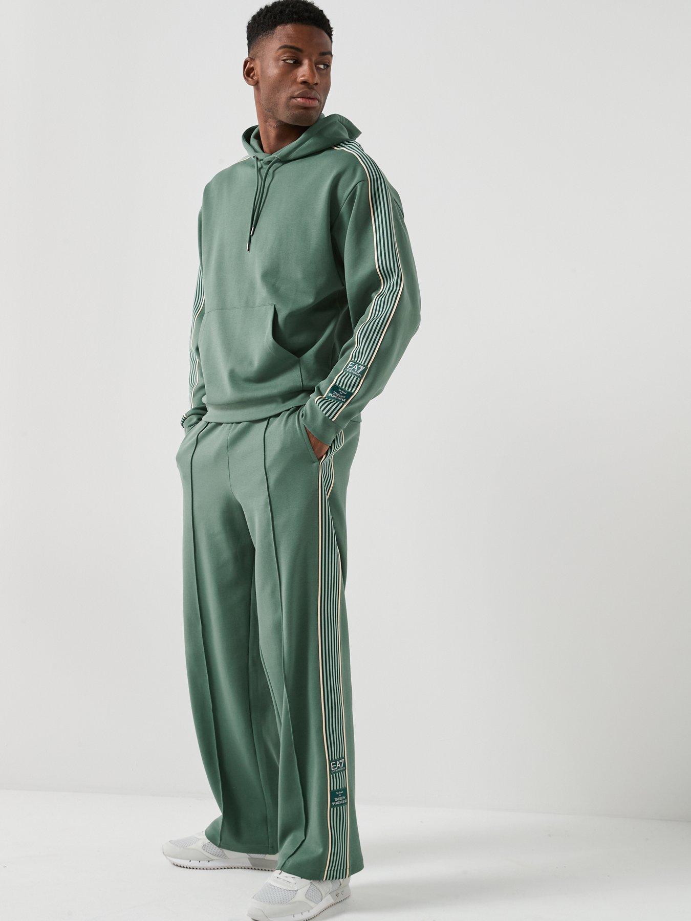 Image 3 of 6 of EA7 Emporio Armani Train Premium Taped Joggers - Dark Green