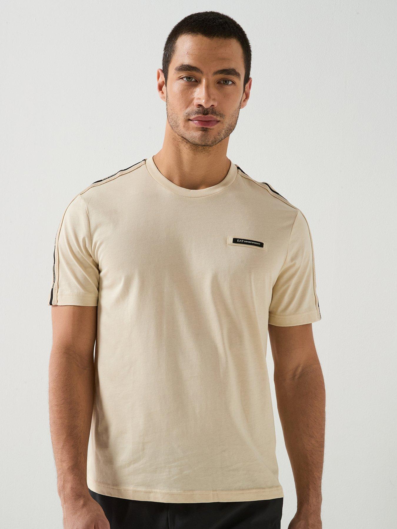 ea7-emporio-armani-logo-taped-sleeve-t-shirt-beige
