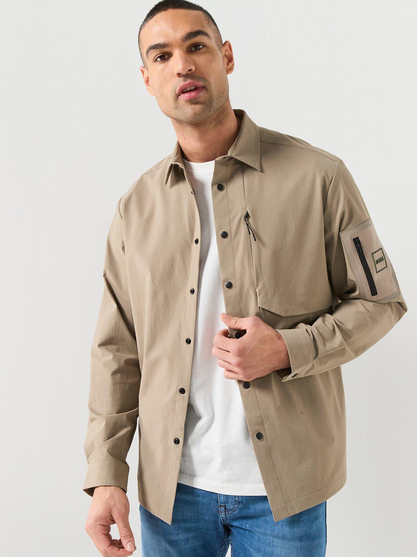 boss-relaxed-fit-overshirt-khakifront