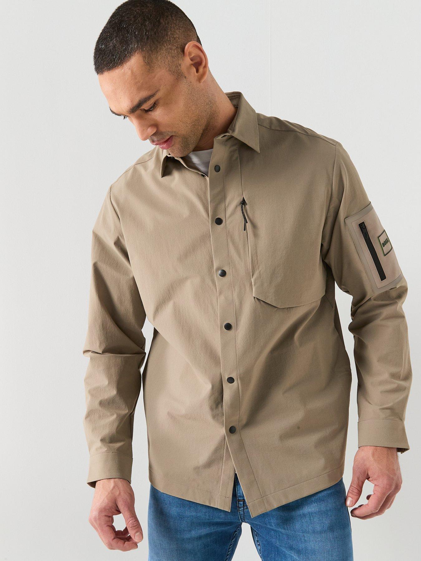 boss-relaxed-fit-overshirt-khakidetail