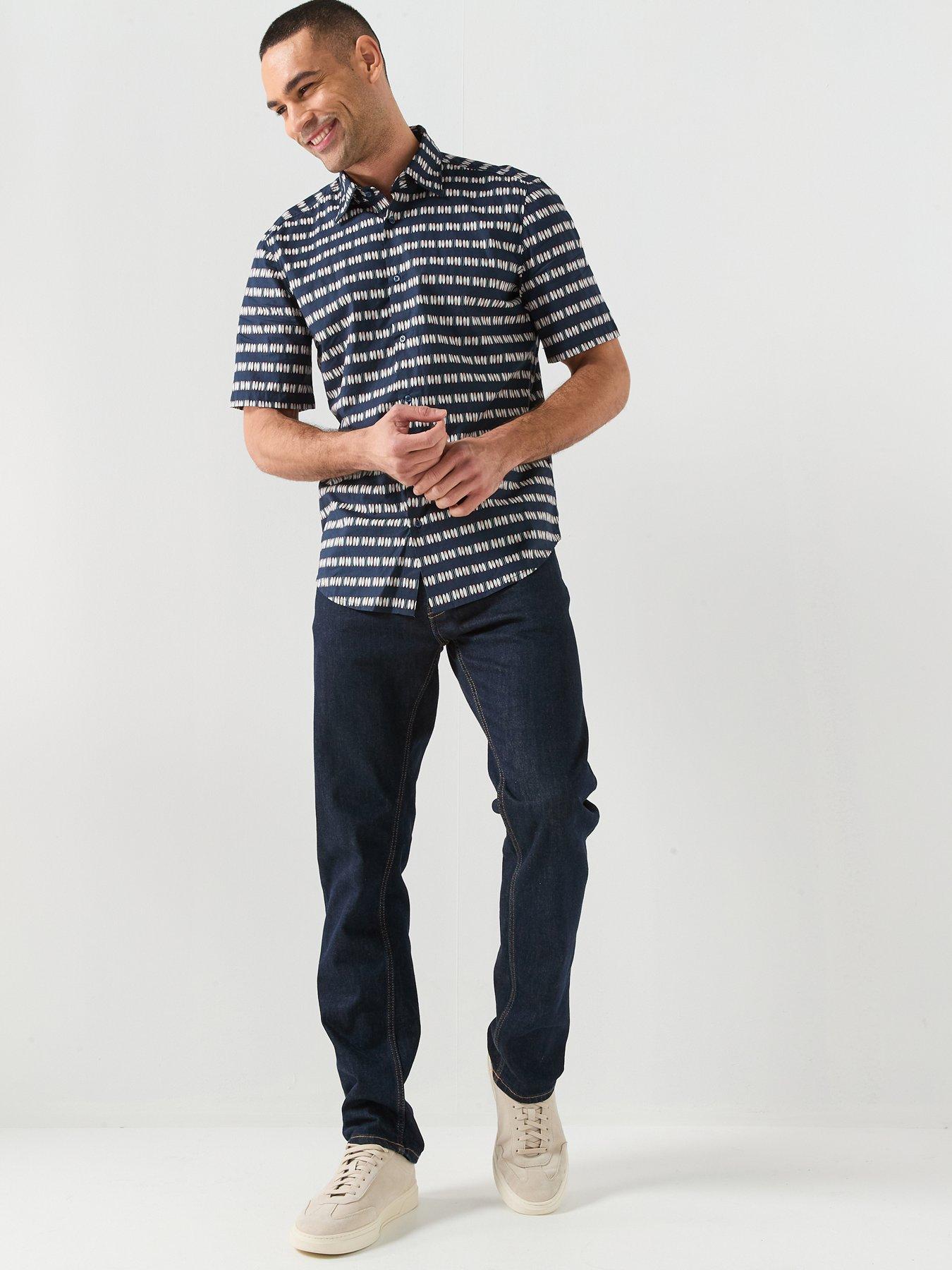 boss-short-sleeve-pattern-shirt-navyback