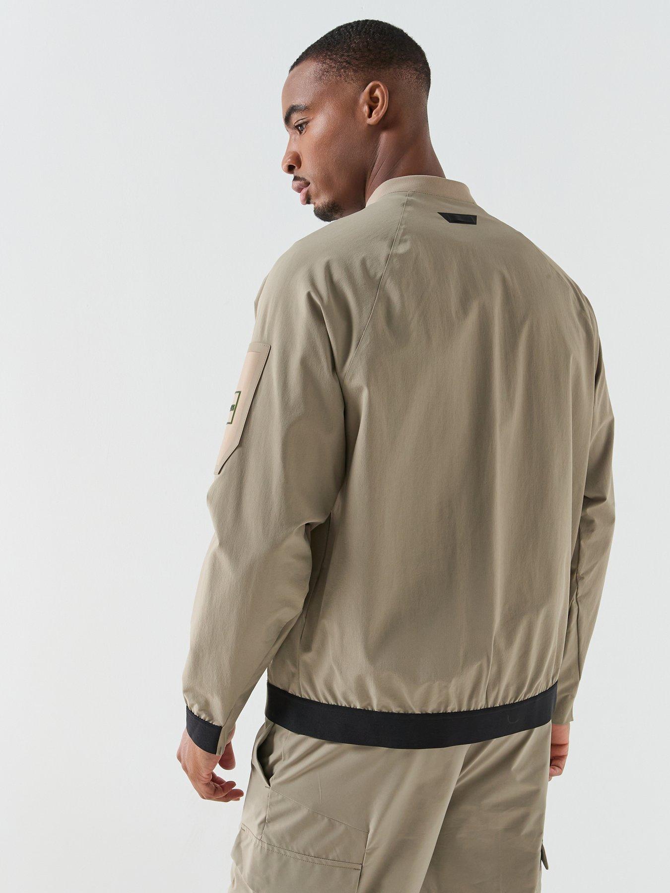 Image 2 of 6 of BOSS Globe Hexa Lightweight Bomber Jacket - Light Green