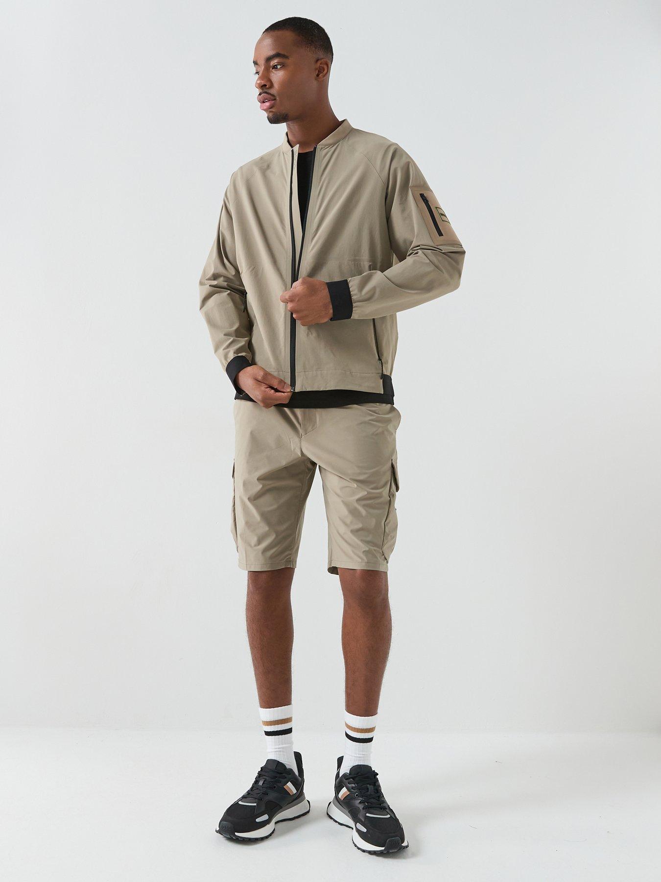 Image 3 of 6 of BOSS Globe Hexa Lightweight Bomber Jacket - Light Green