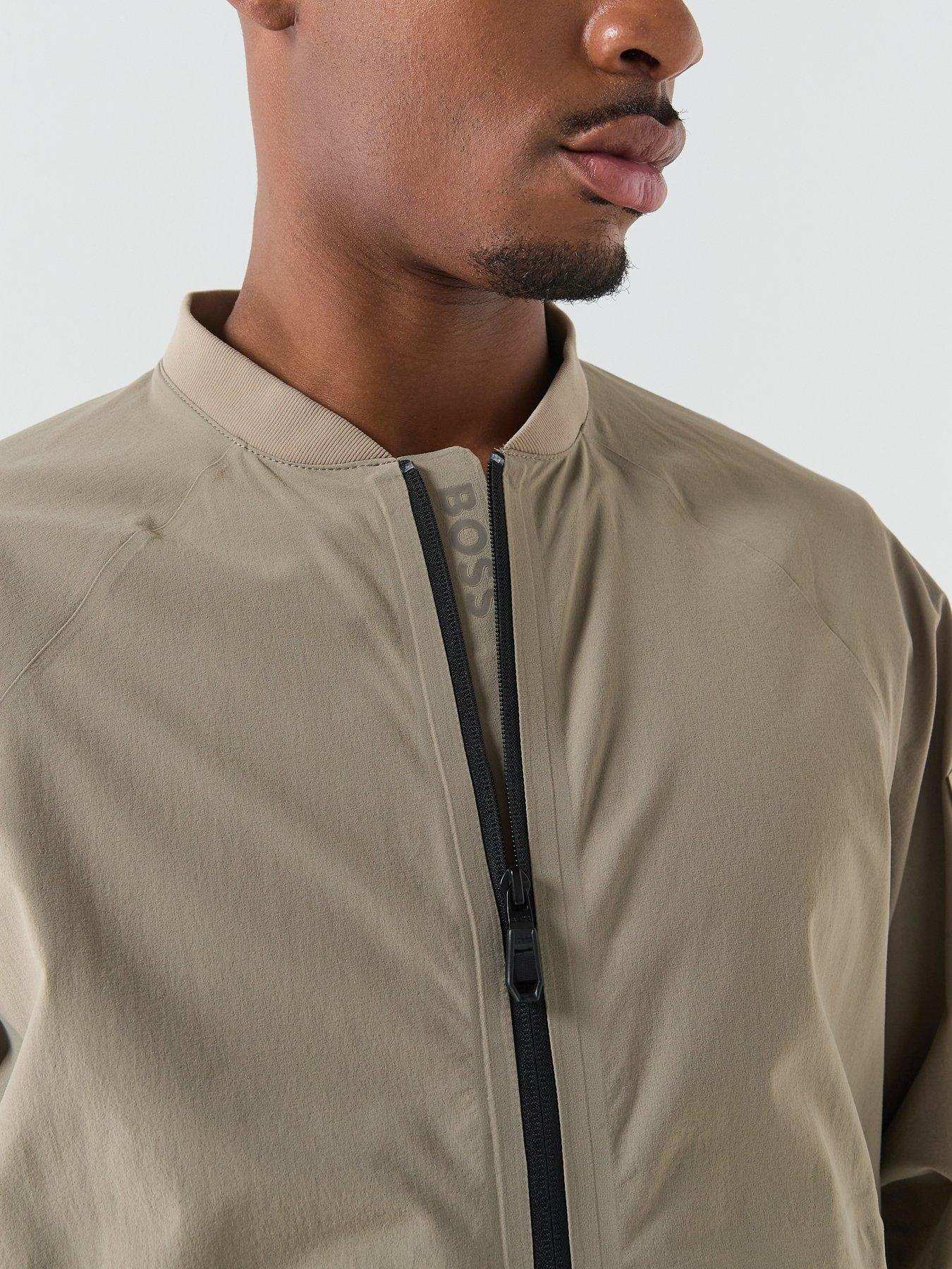 Image 4 of 6 of BOSS Globe Hexa Lightweight Bomber Jacket - Light Green