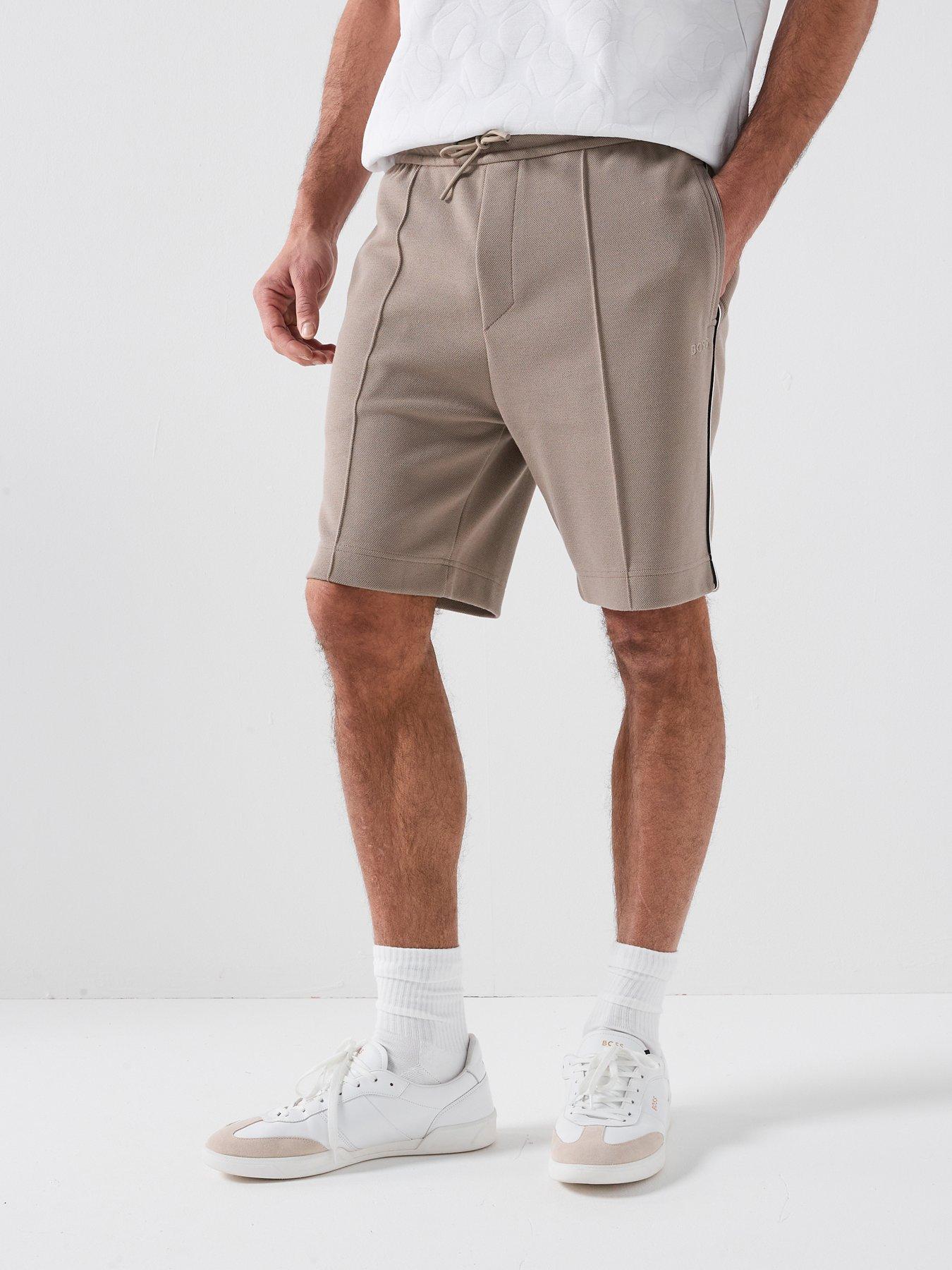 Image 1 of 6 of BOSS Jersey Shorts - Light Khaki