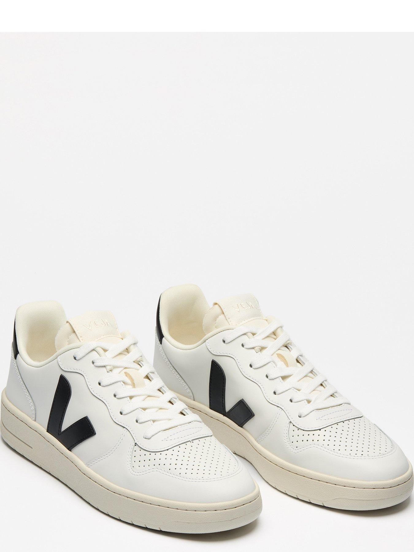 Image 3 of 3 of Veja Mens V-10 Prime Leather Trainers - White