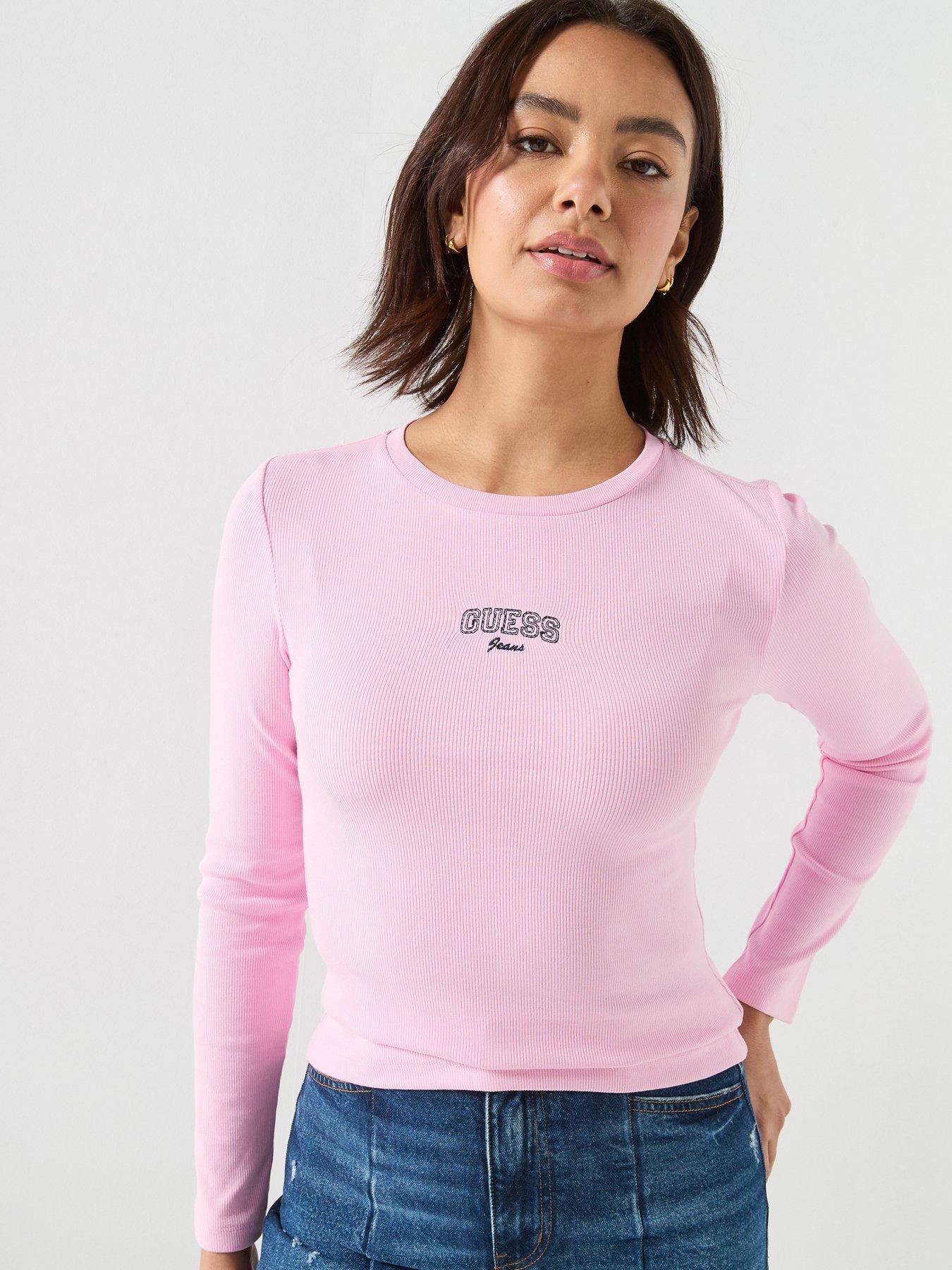 Image 1 of 5 of Guess Long Sleeve Slim Tee