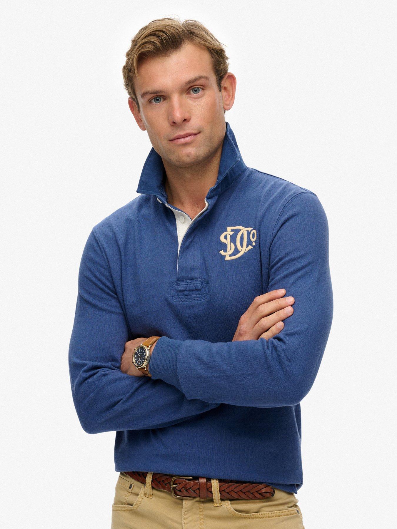 Superdry Superdry Vintage Athletic Rugby Long Sleeve T-shirt - Blue