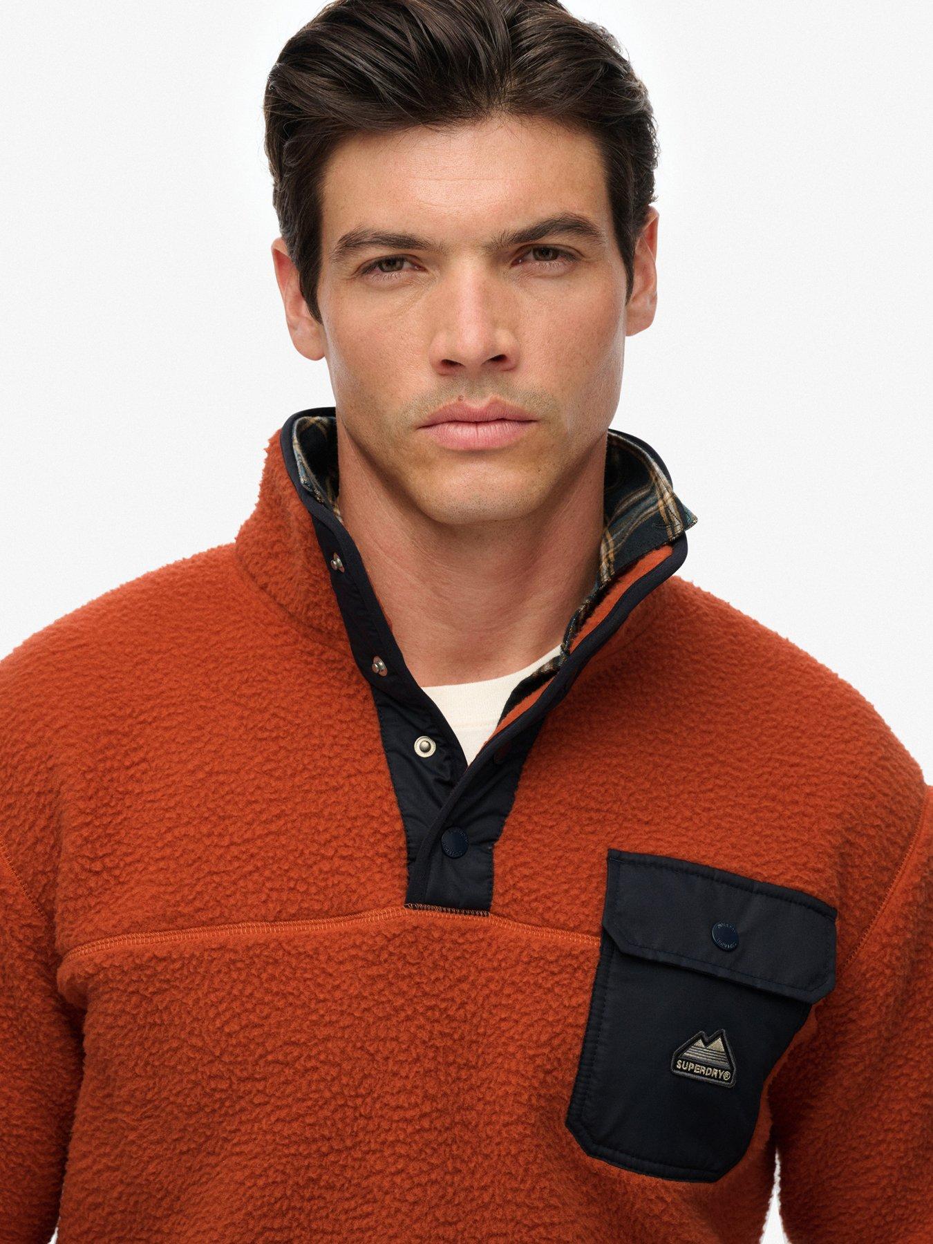 superdry-superdry-fuji-fleece-half-zip-jacket-orangeoutfit