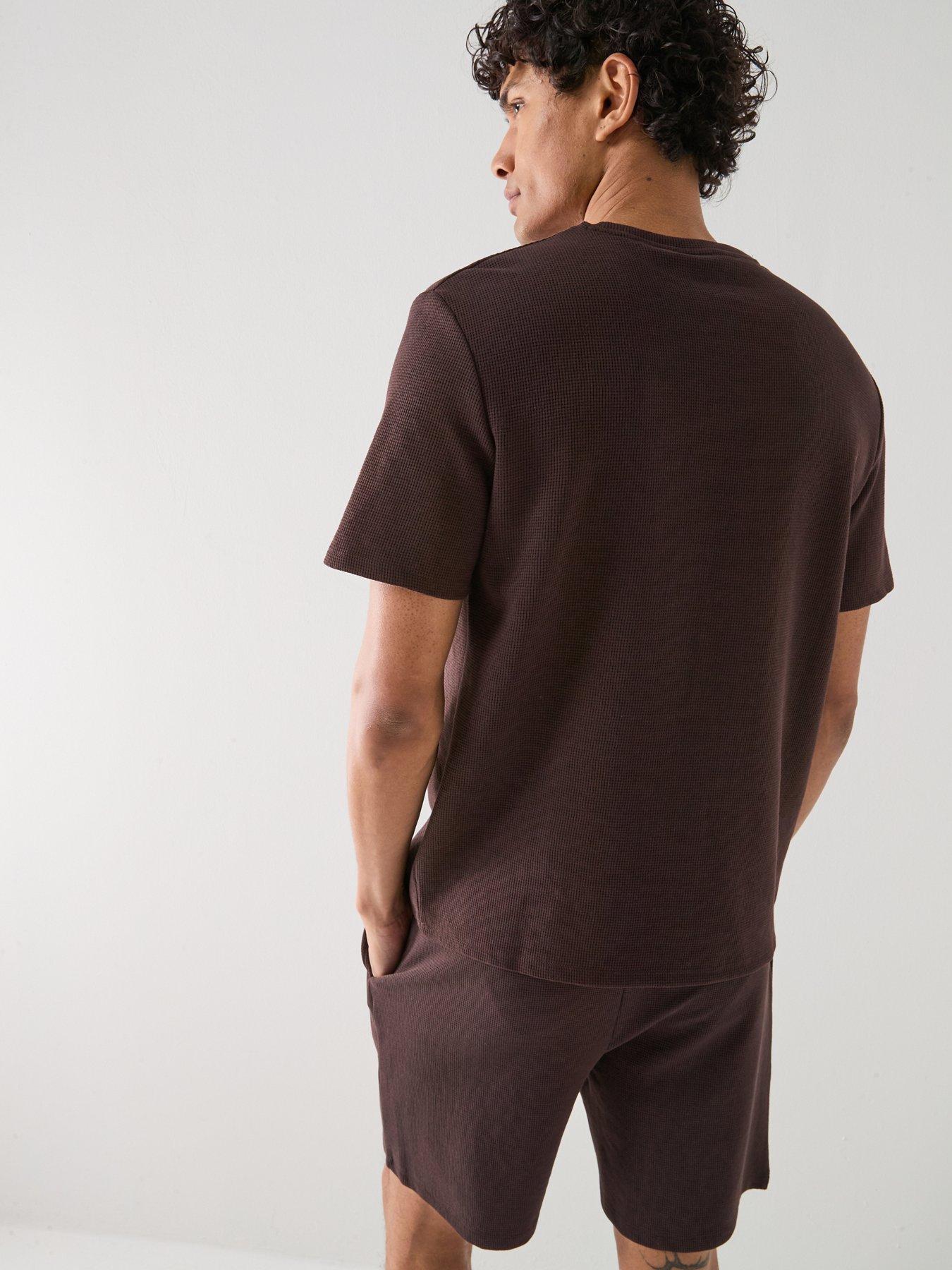 boss-regular-fit-waffle-loungewear-t-shirt-brownstillFront