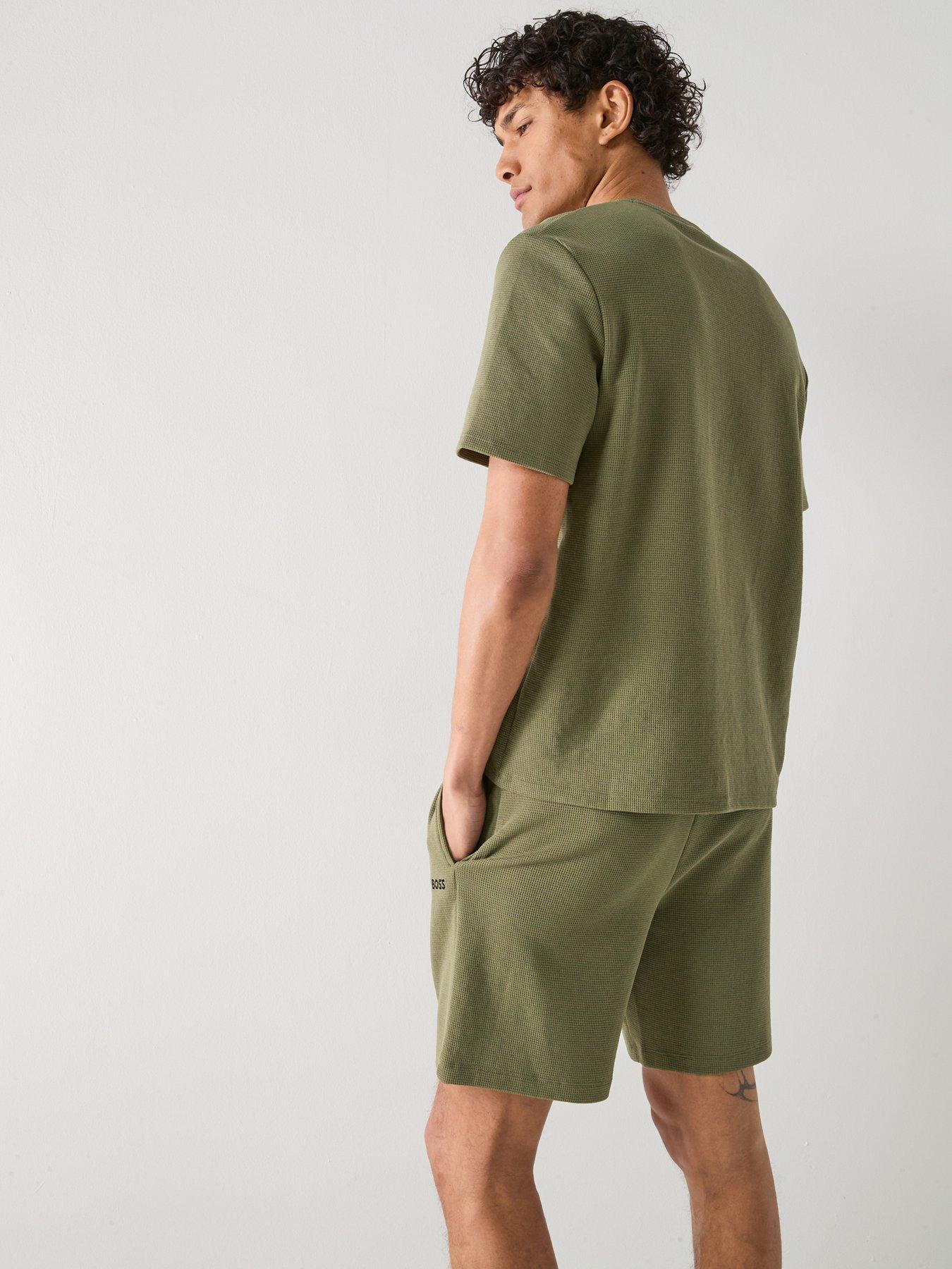 boss-regular-fit-waffle-loungewear-t-shirt-greenstillFront