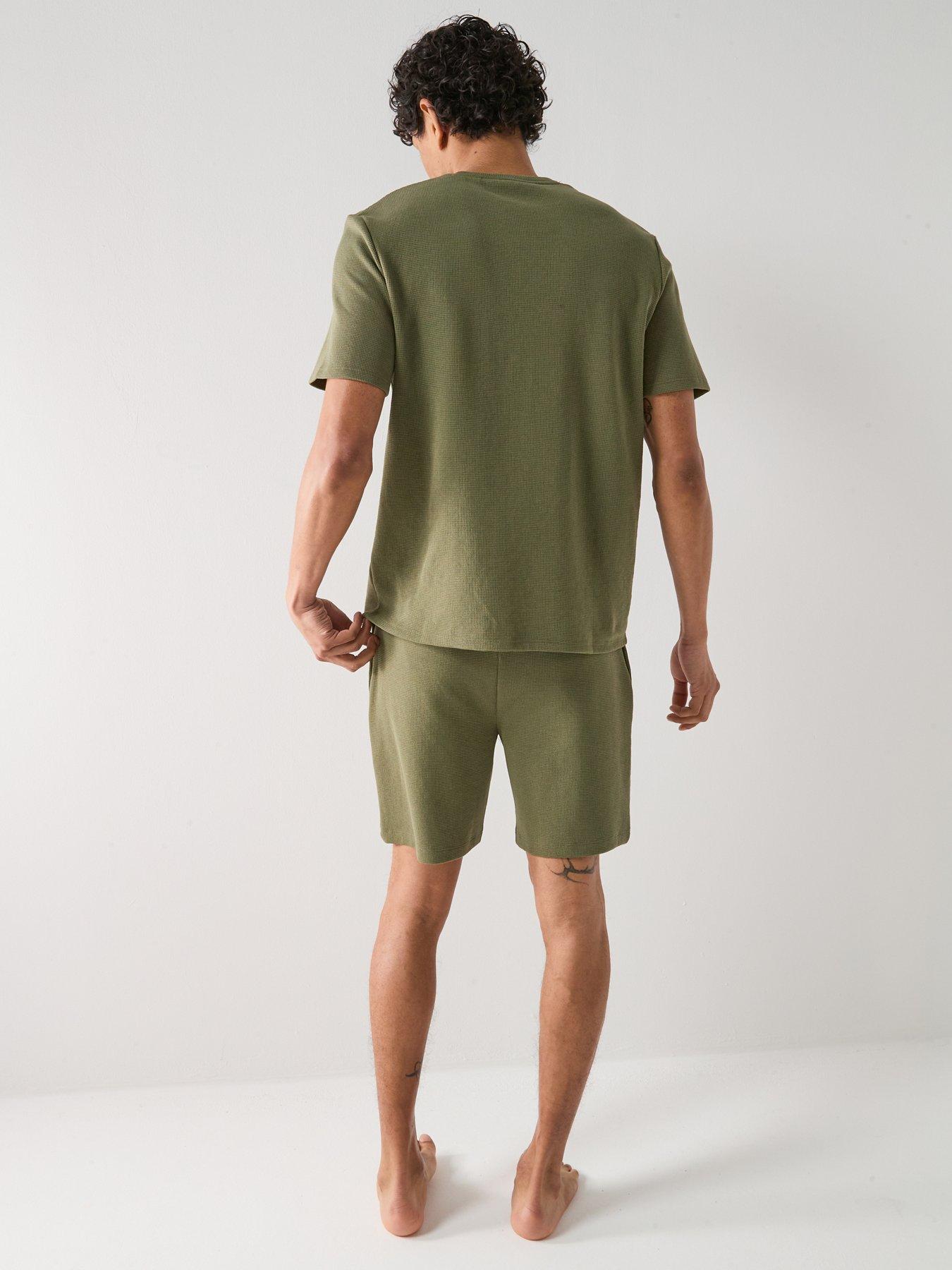 boss-regular-fit-waffle-loungewear-t-shirt-greendetail