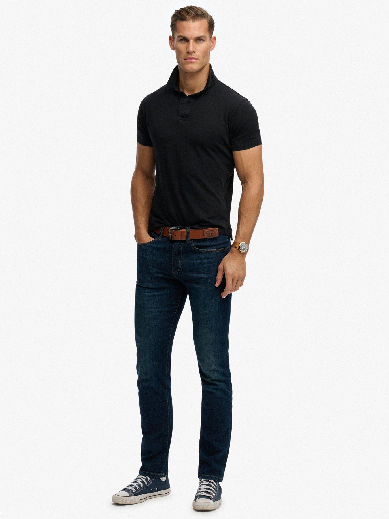 Image 3 of 5 of Superdry Essential Jersey Short Sleeve Polo Shirt - Black