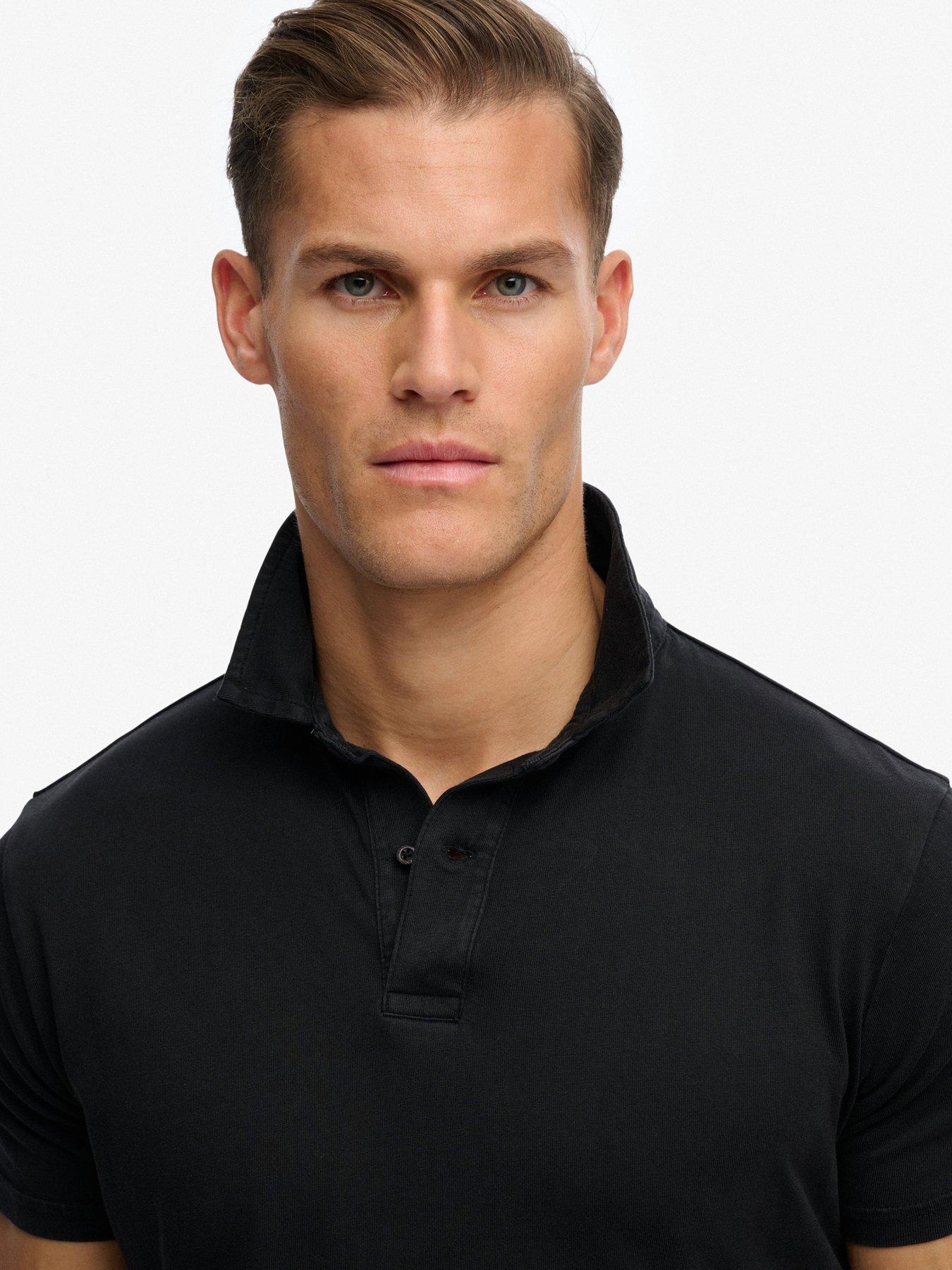 Image 4 of 5 of Superdry Essential Jersey Short Sleeve Polo Shirt - Black
