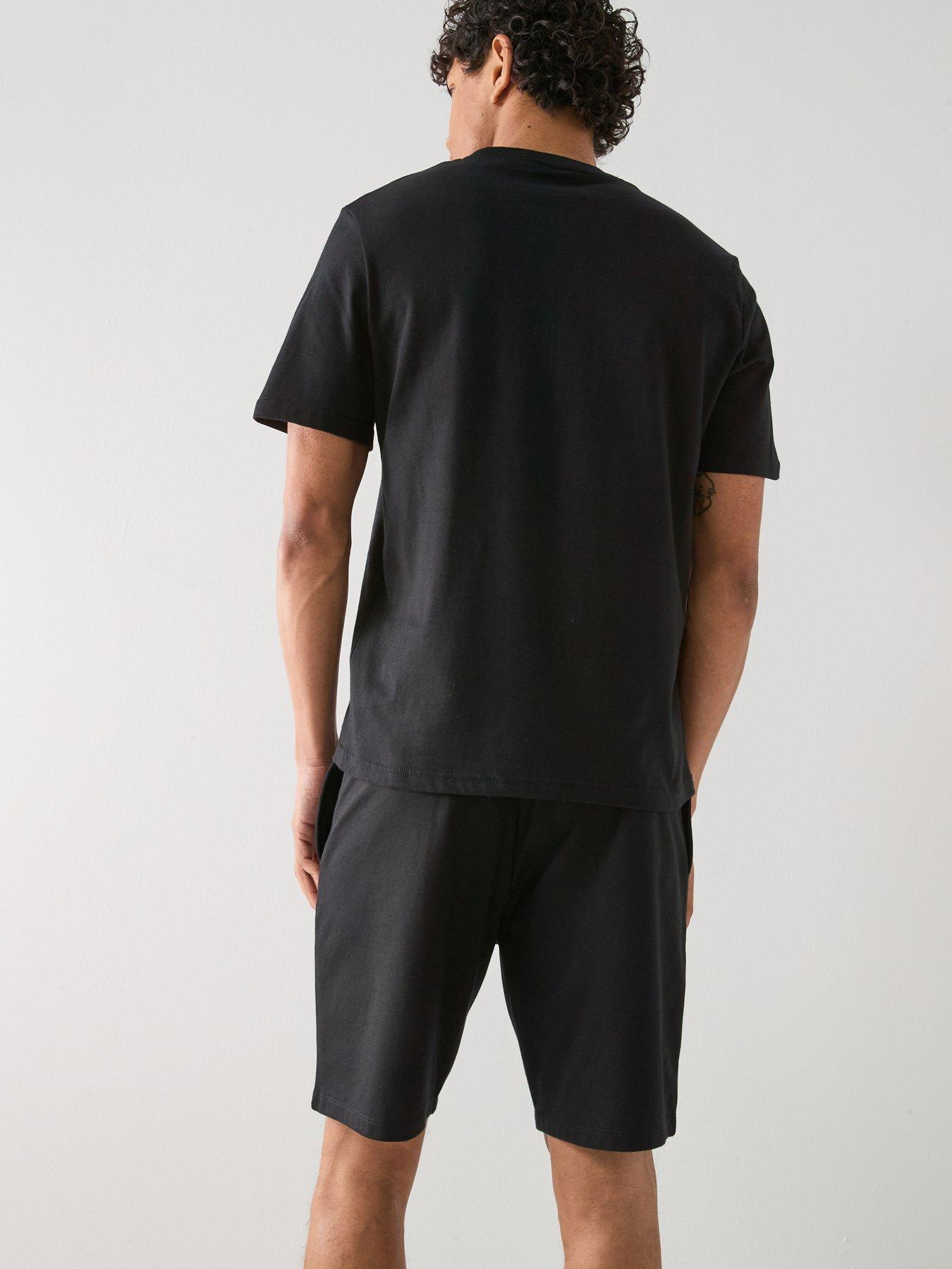 Image 2 of 5 of BOSS Authentic Linear Chest Logo Loungewear T-Shirt - Black