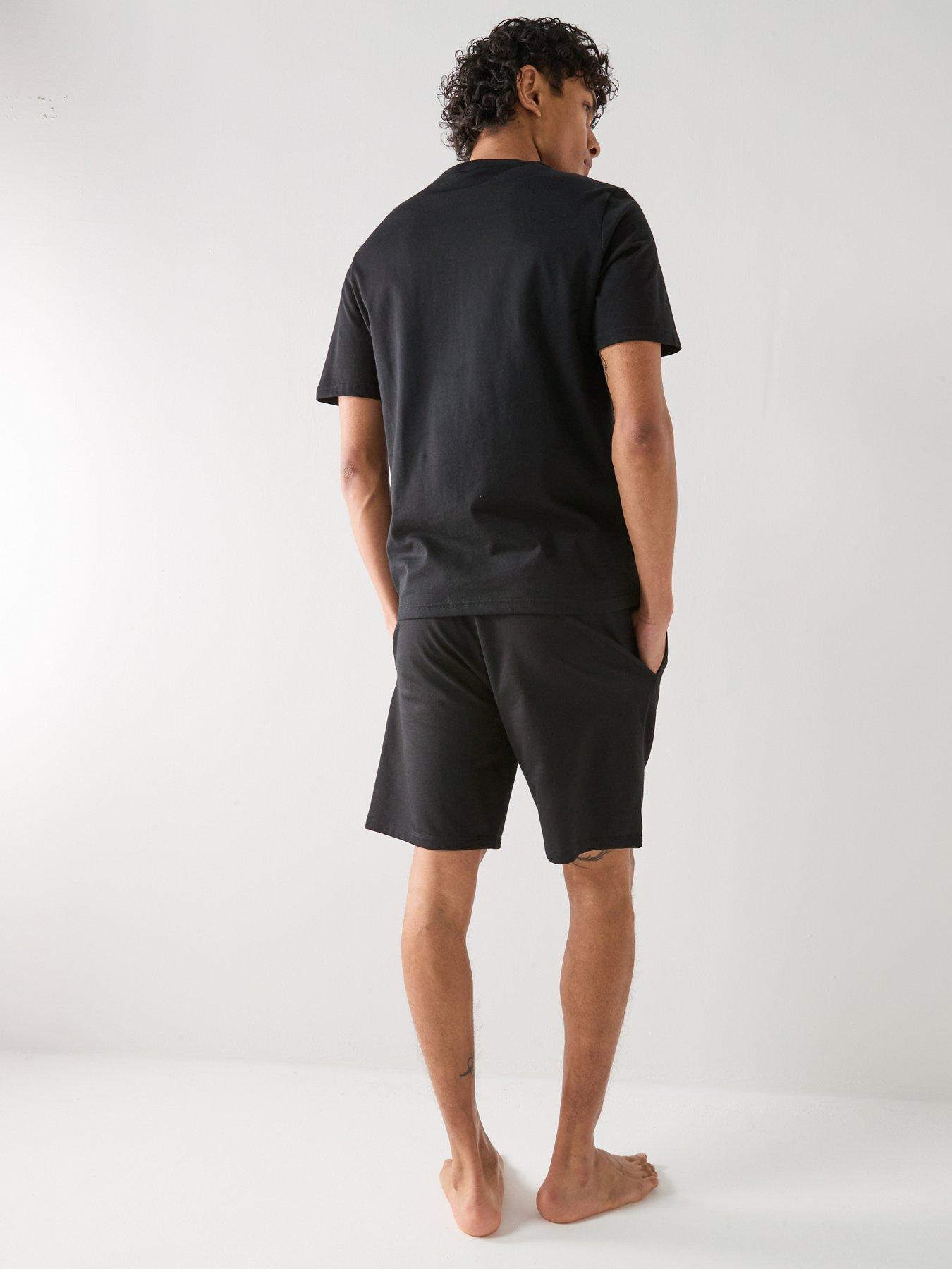 Image 5 of 5 of BOSS Authentic Linear Chest Logo Loungewear T-Shirt - Black