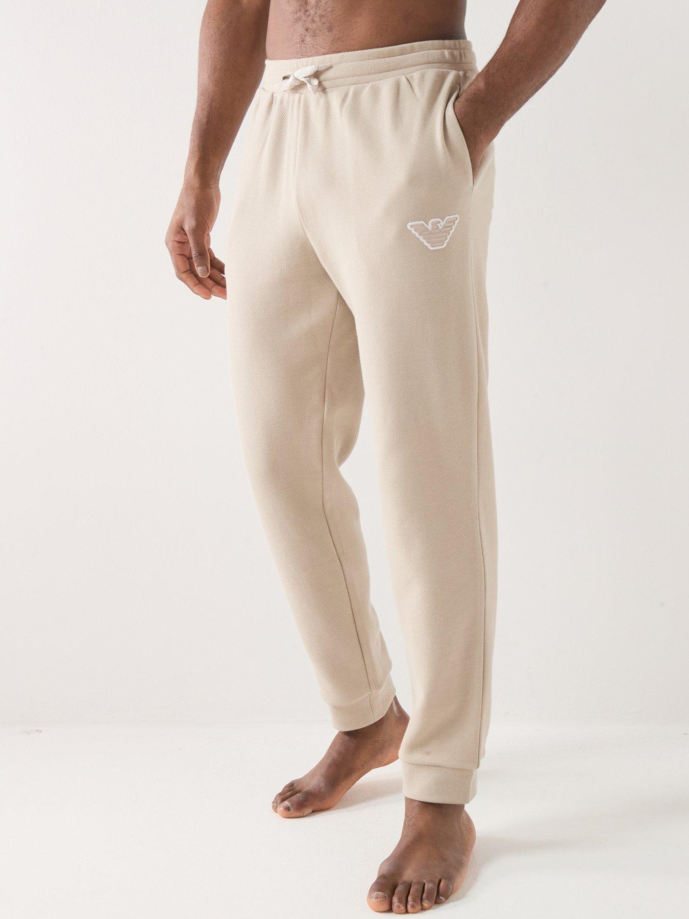 emporio-armani-bodywear-eagle-patch-cuffed-loungewear-pants-beige