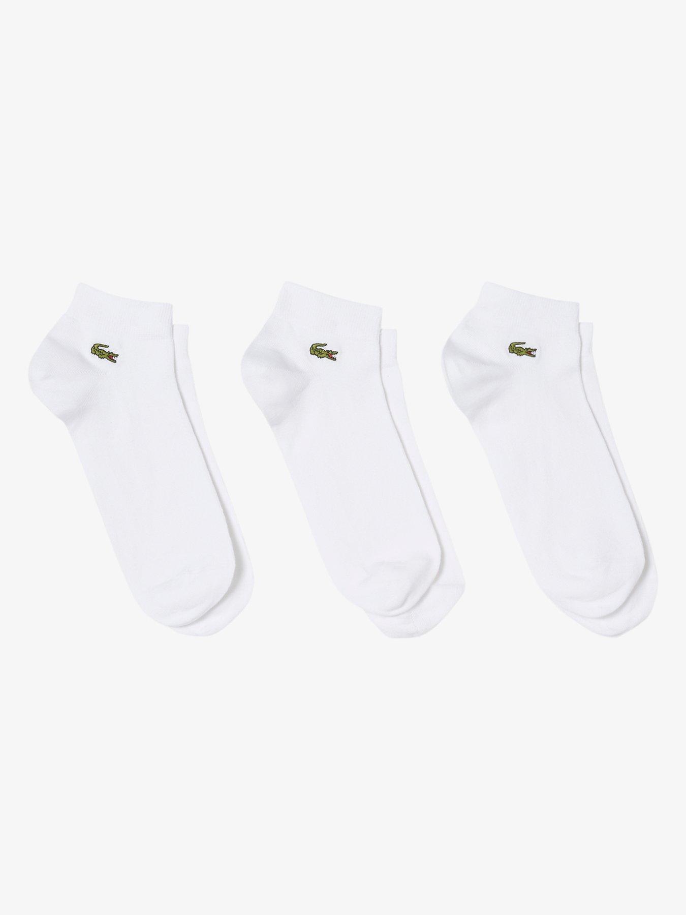 Image 1 of 3 of Lacoste Lacoste 3-pack Ankle Socks - White