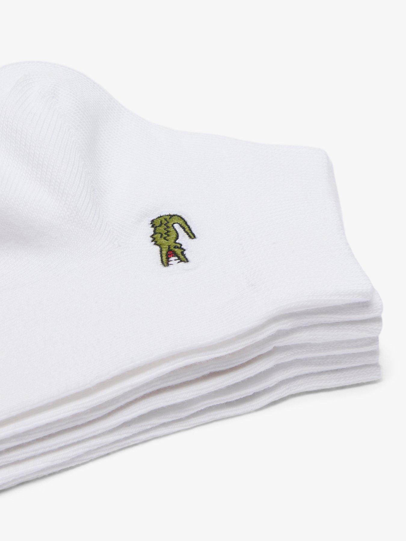 Image 3 of 3 of Lacoste Lacoste 3-pack Ankle Socks - White