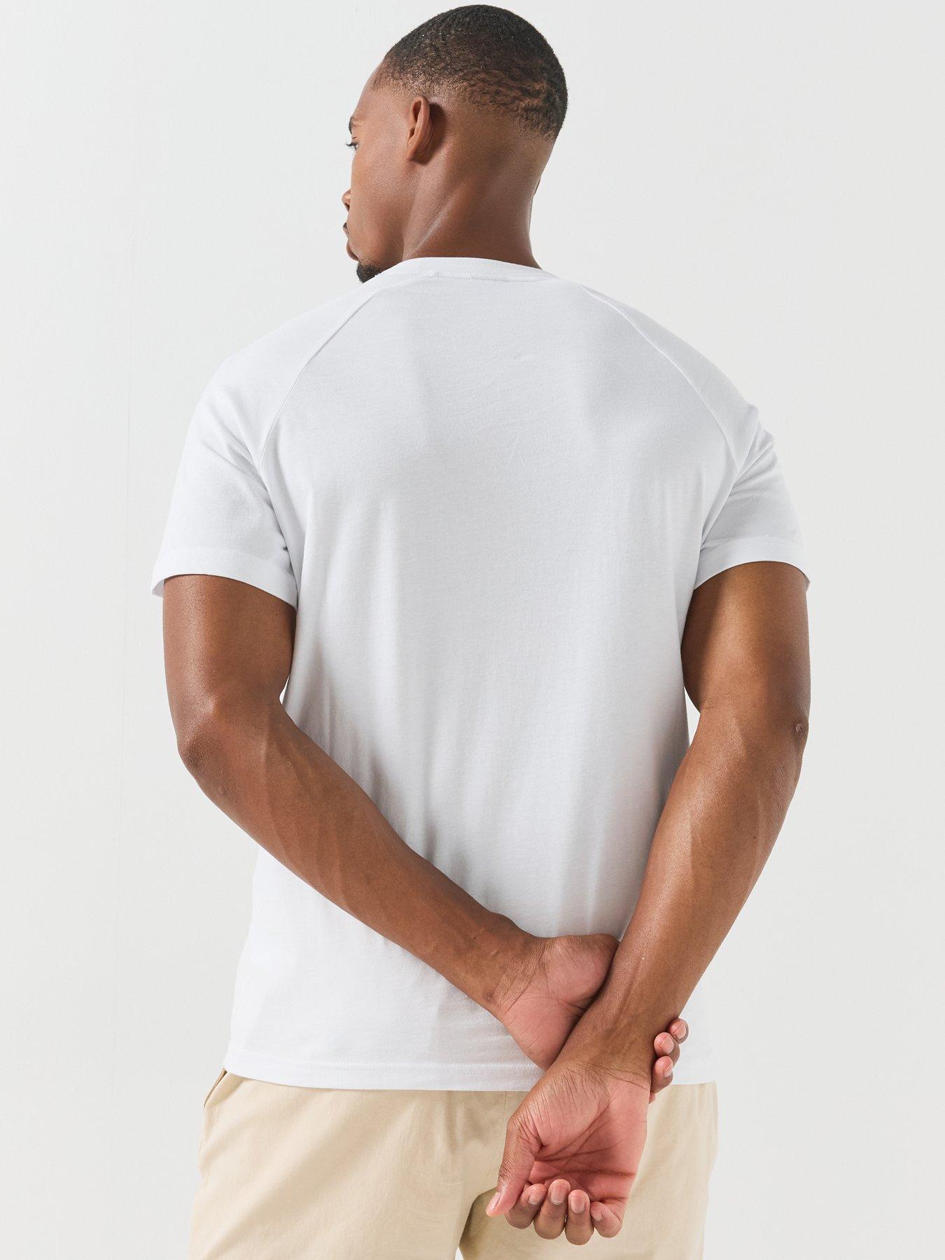 Image 2 of 5 of BOSS Bodywear Rn Slim Fit Stripe T-Shirt - White