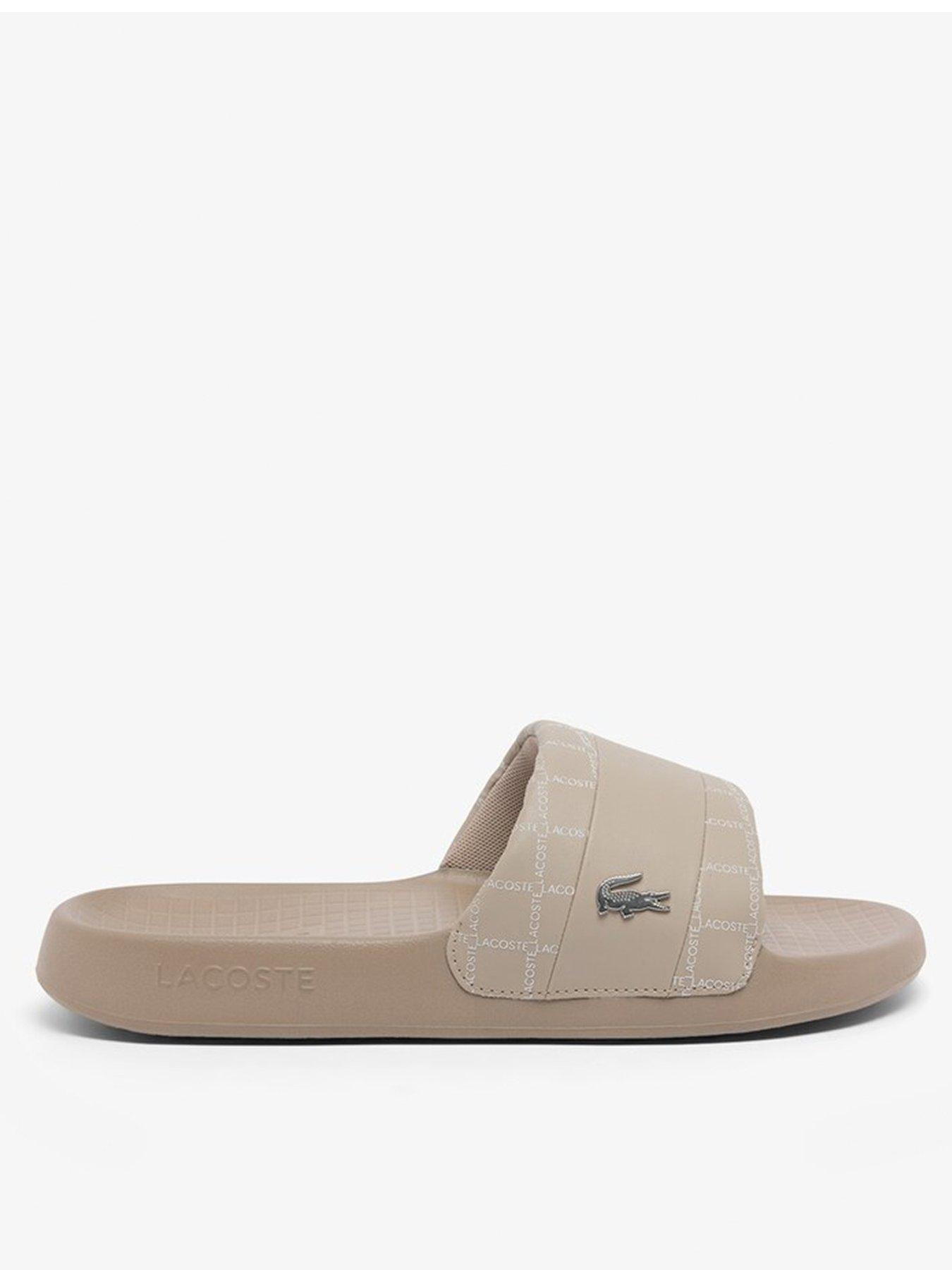 Lacoste Serve Hybrid Sliders - Light Beige