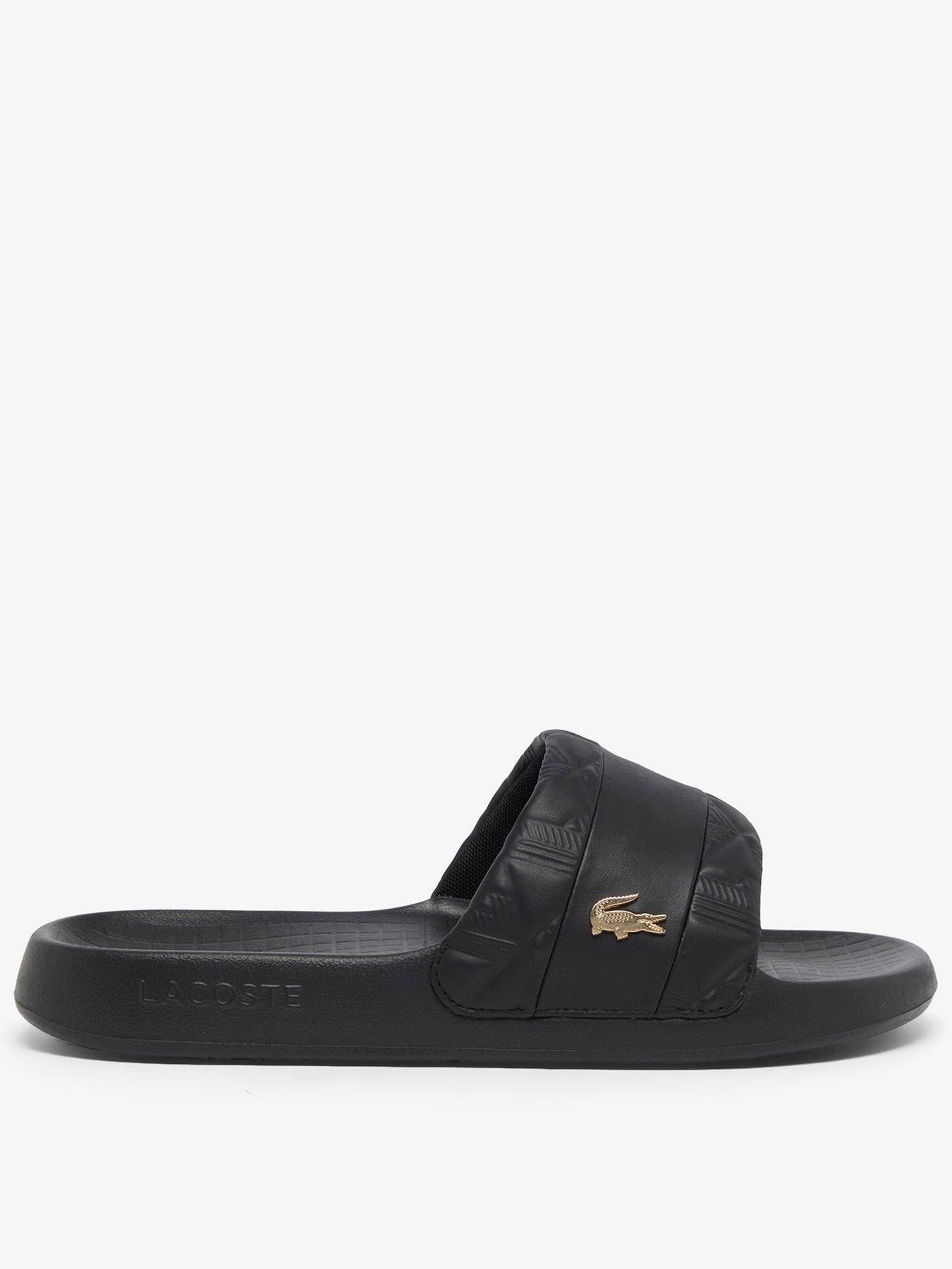 Image 1 of 6 of Lacoste Serve Hybrid Sliders - Black
