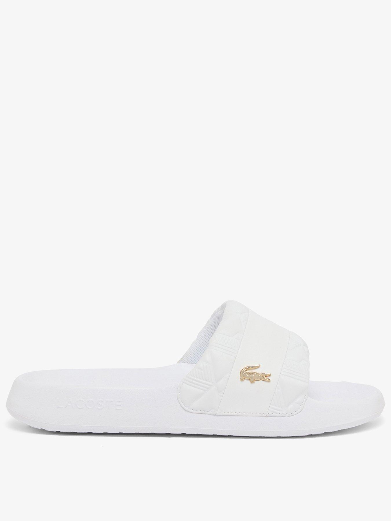 Image 1 of 6 of Lacoste Serve Hybrid Sliders - White