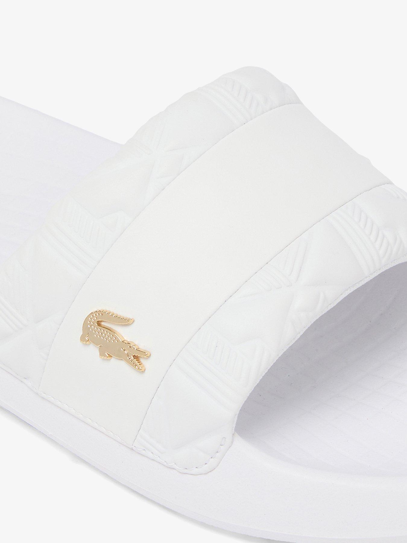 Image 6 of 6 of Lacoste Serve Hybrid Sliders - White