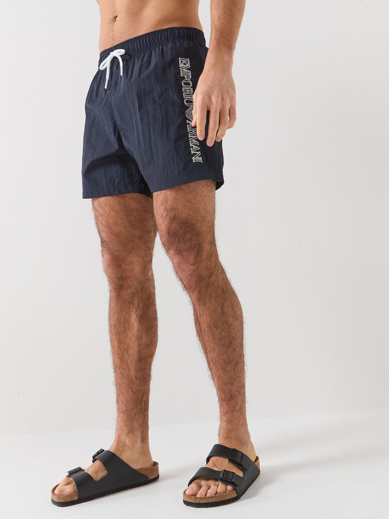 Emporio Armani Bodywear Embroidered Logo Swim Short - Dark Blue
