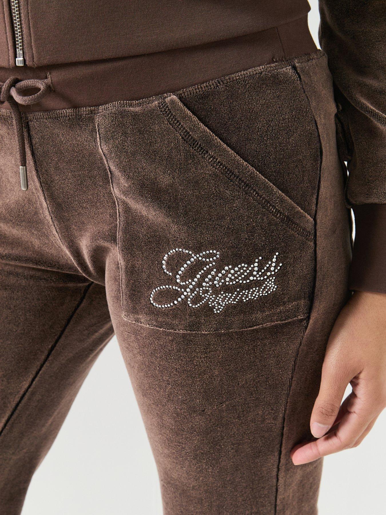 Image 4 of 4 of Guess Jeans Rhinestone Sweatpants - Brown