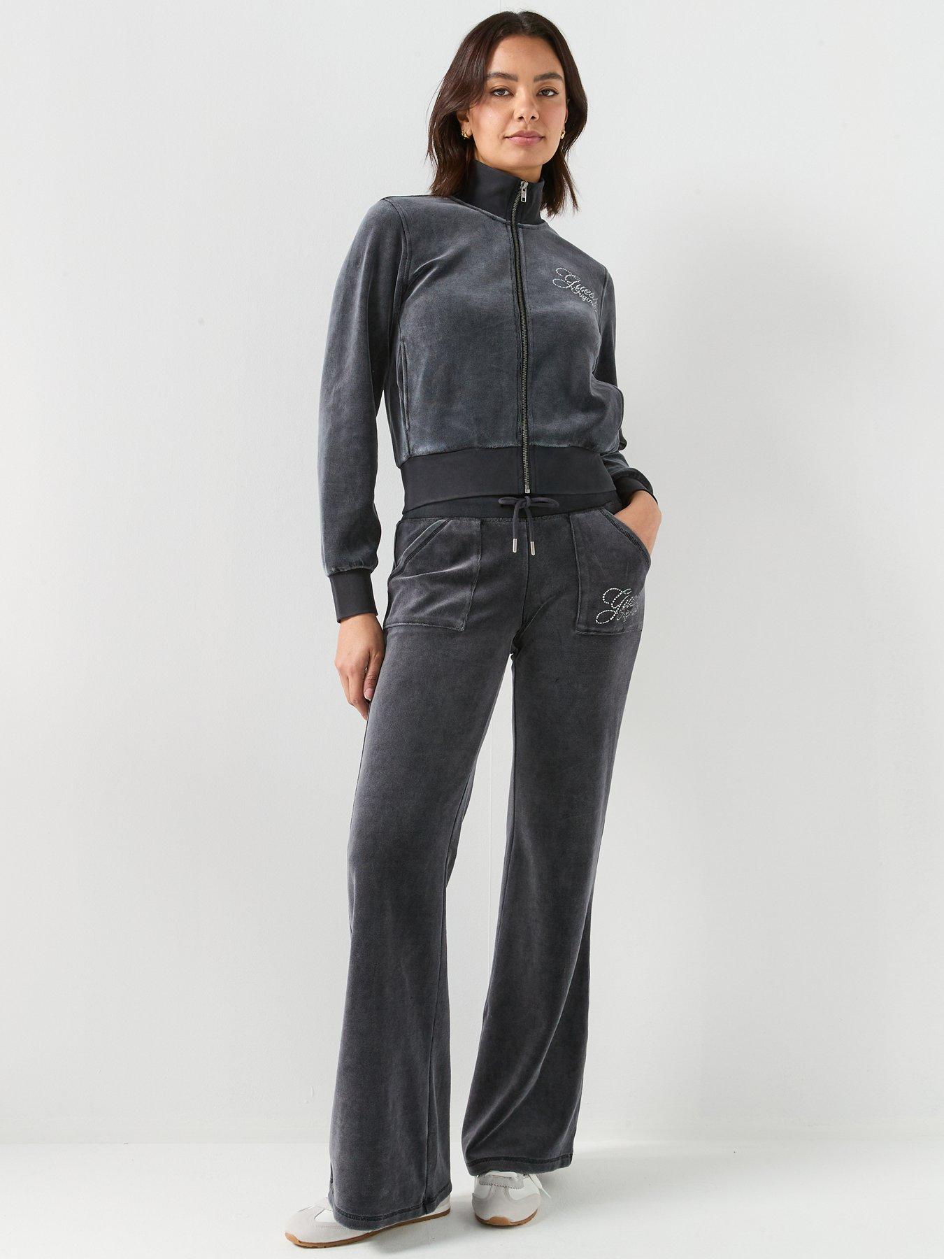 Image 3 of 5 of Guess Jeans Rhinestone Sweatpants - Black