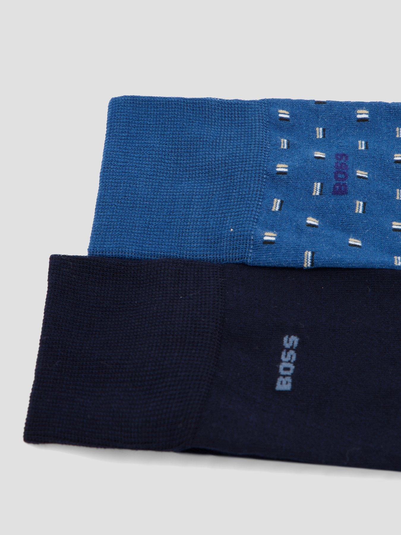boss-bodywear-mini-corp-pattern-2-pack-mercerised-crew-socks-bluedetail