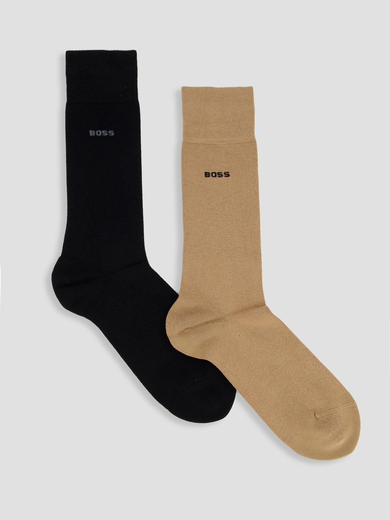 BOSS Bodywear 2 Pack Bamboo Crew Socks - Black